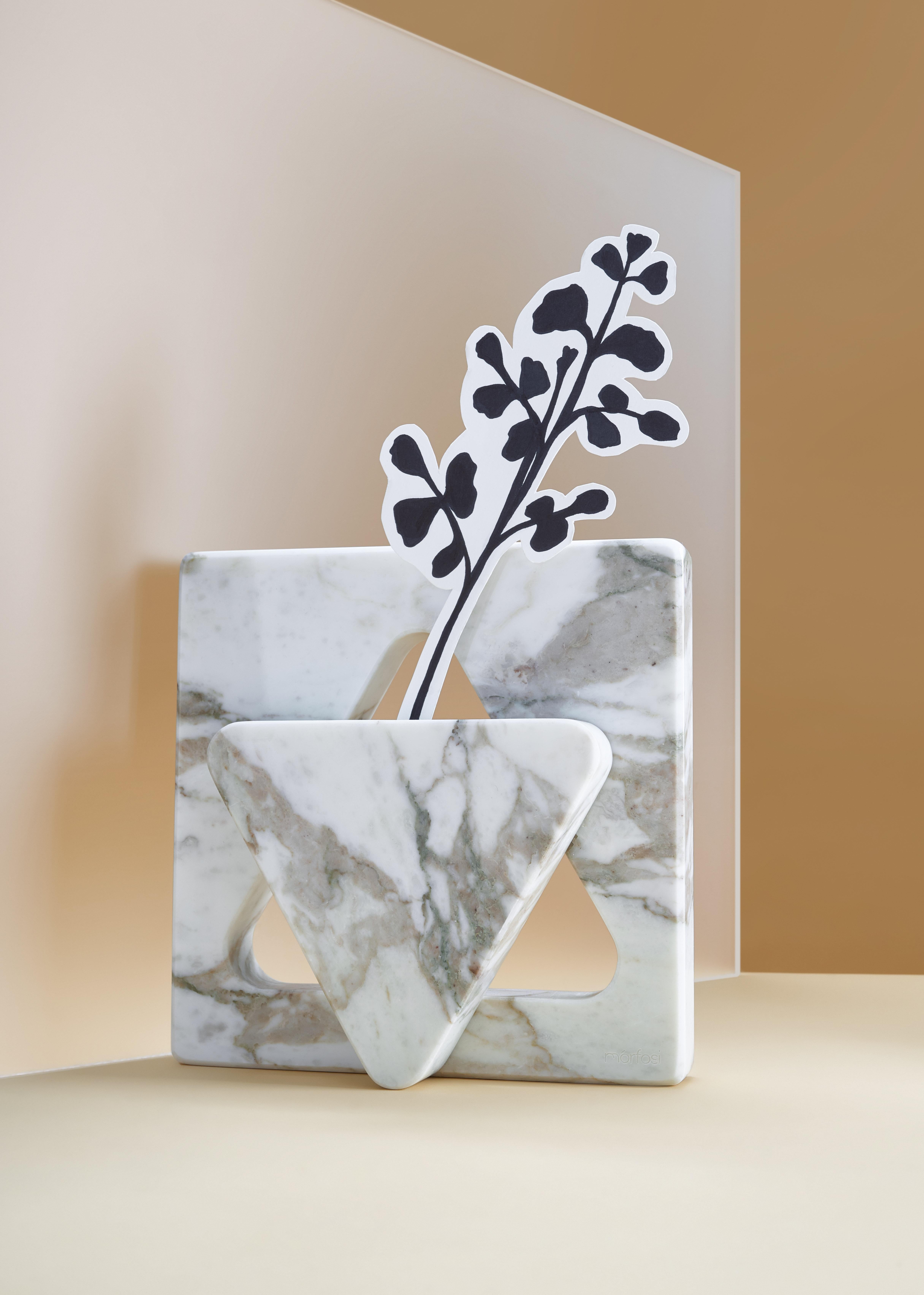 Contemporary Marble One Cut Vase, Moreno Ratti For Sale