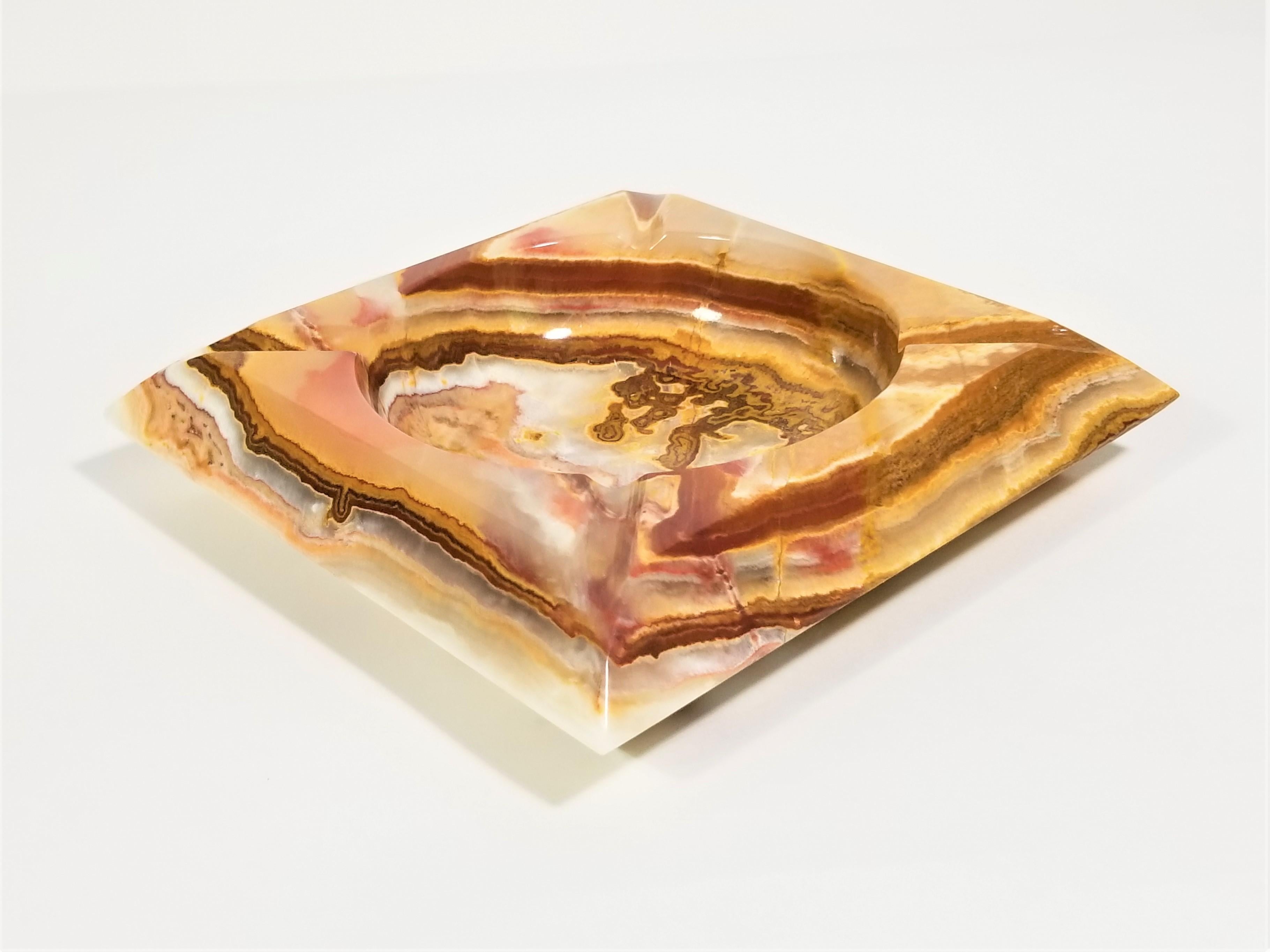 Marble Onyx Ashtray Midcentury 7