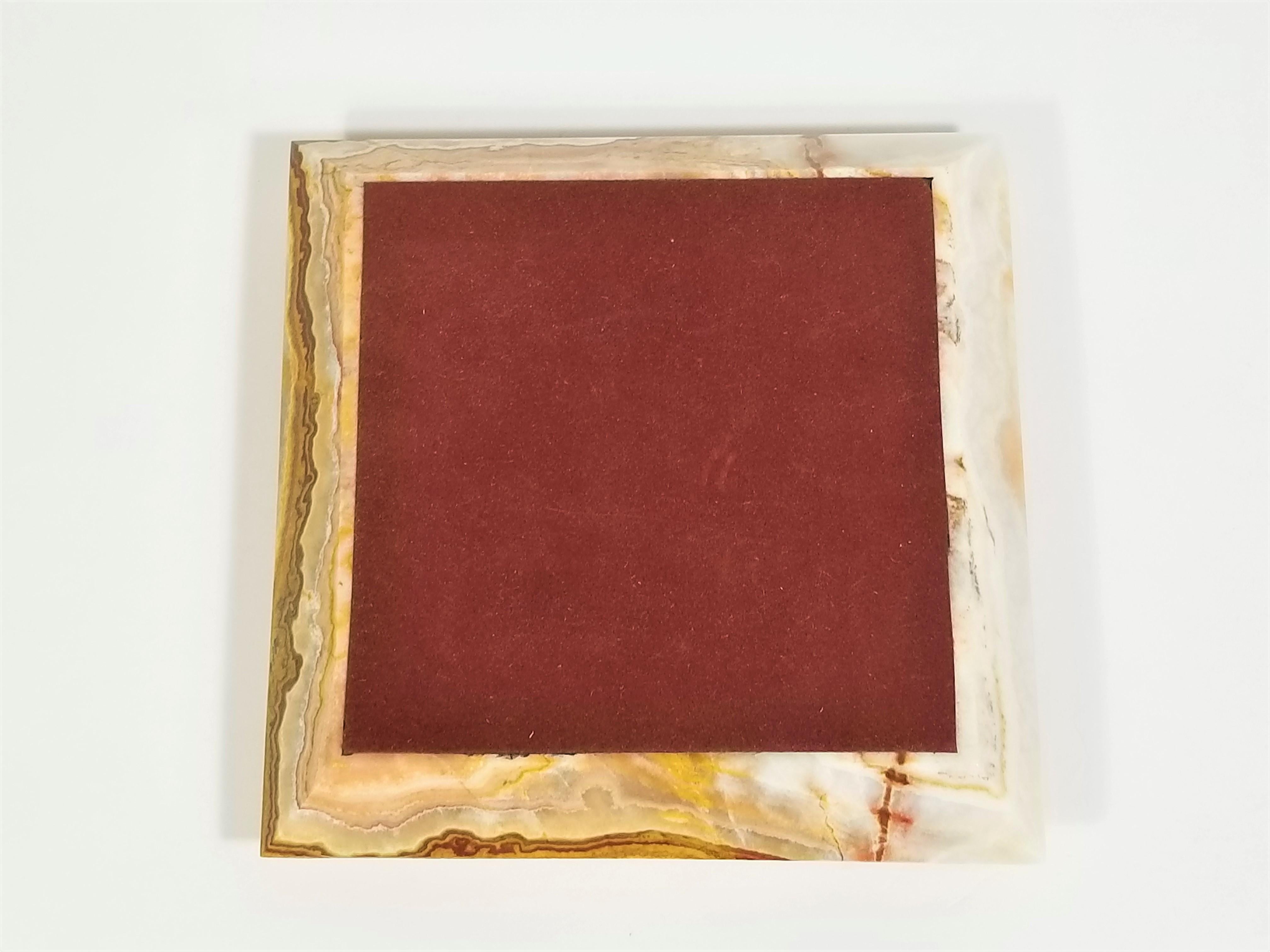 Marble Onyx Ashtray Midcentury 9
