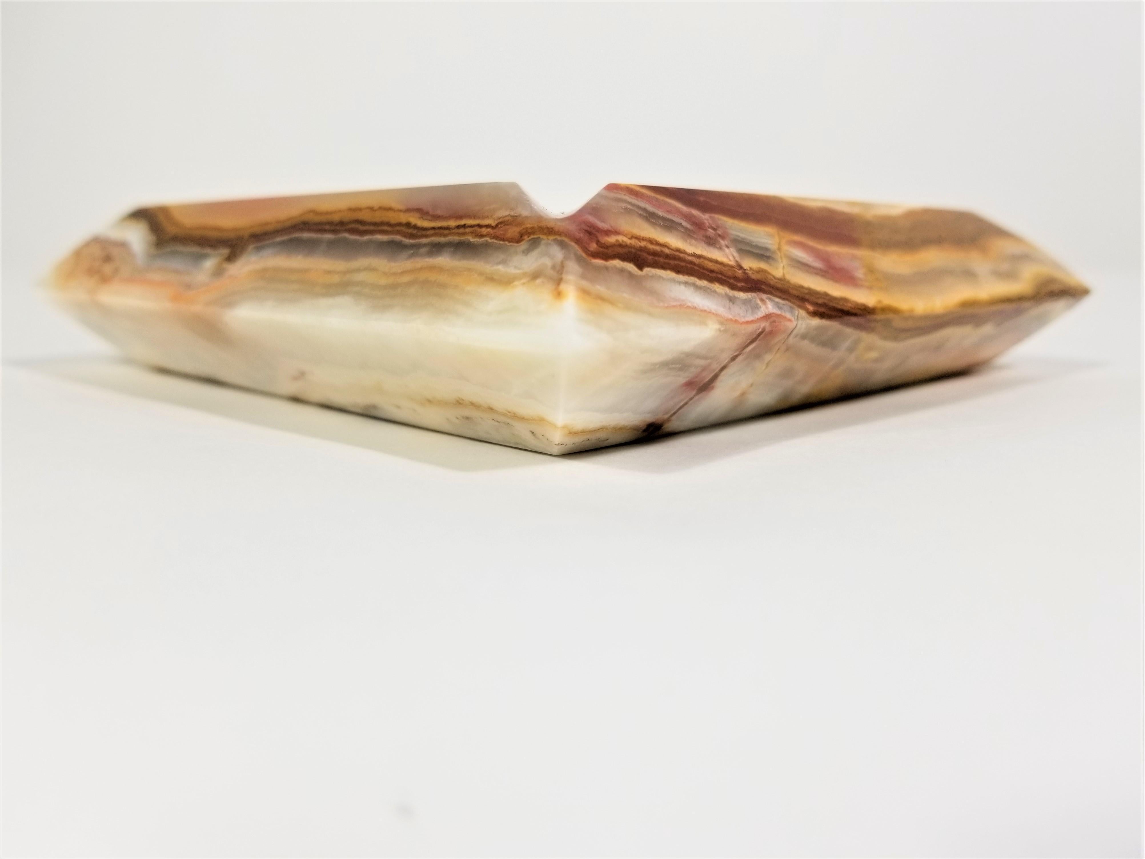 Marble Onyx Ashtray Midcentury In Excellent Condition In New York, NY