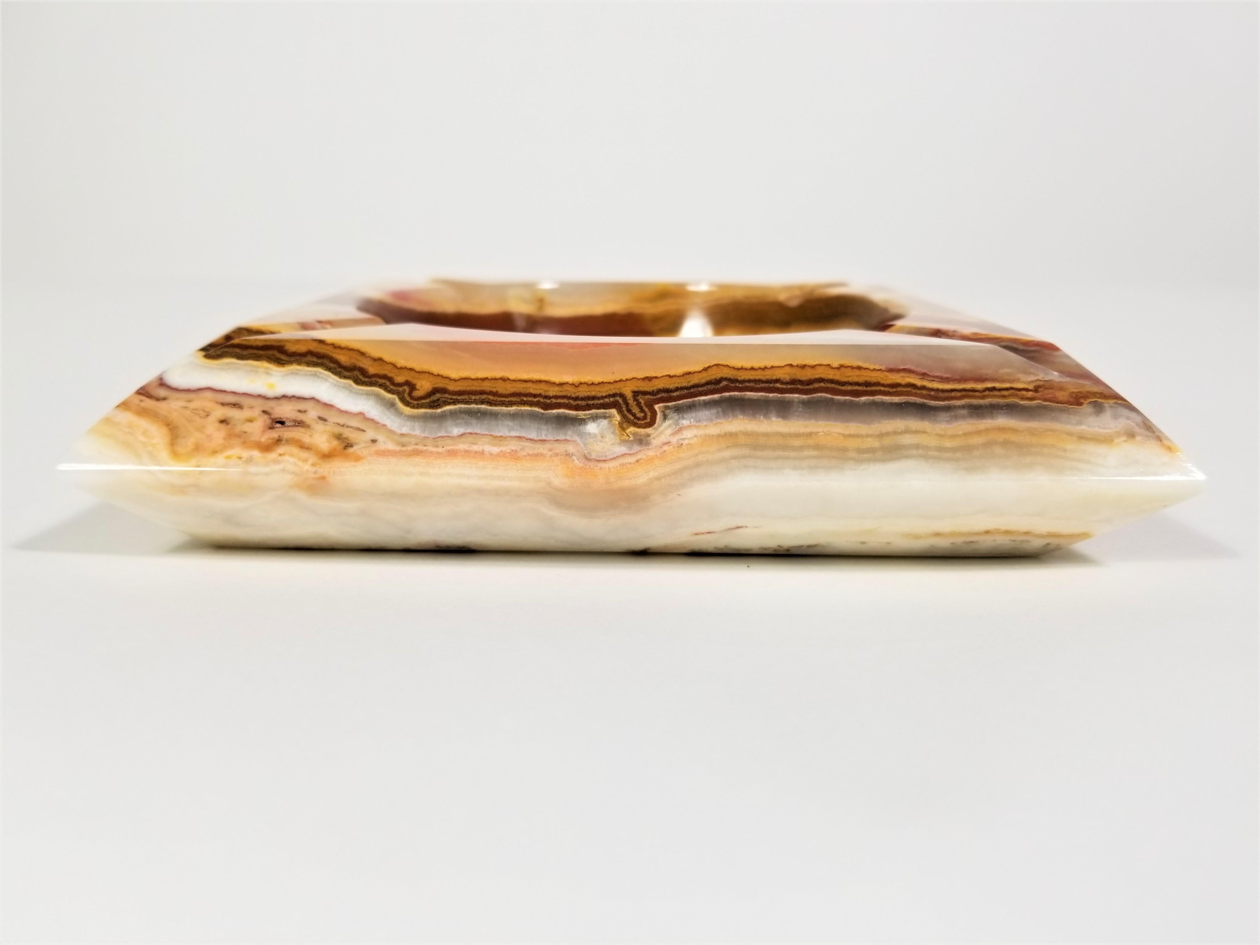 20th Century Marble Onyx Ashtray Midcentury