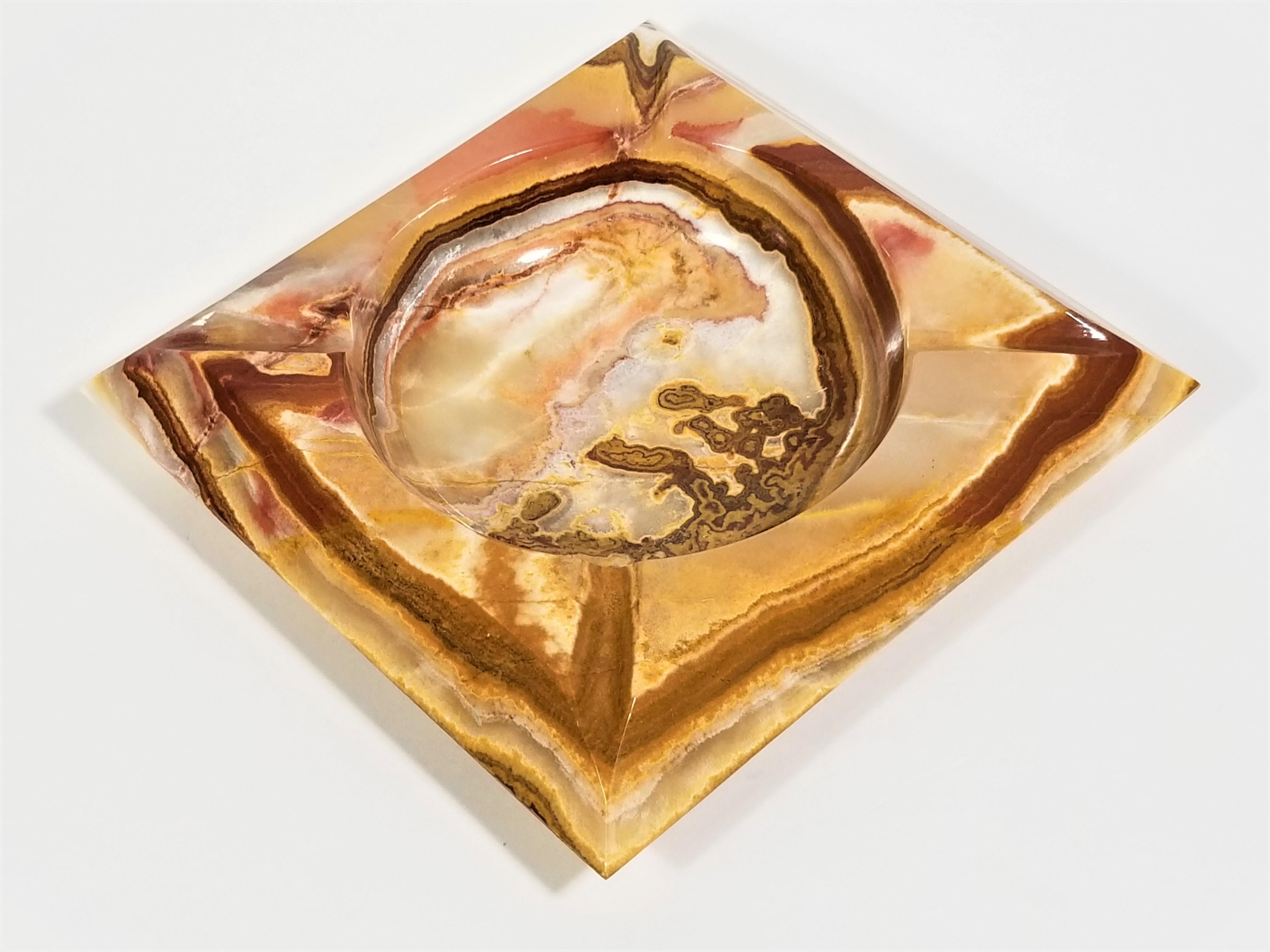Marble Onyx Ashtray Midcentury 4