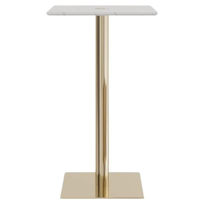 Marble Outdoor Bar Table with Metallic Structure