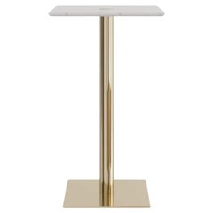 Marble Outdoor Bar Table with Metallic Structure