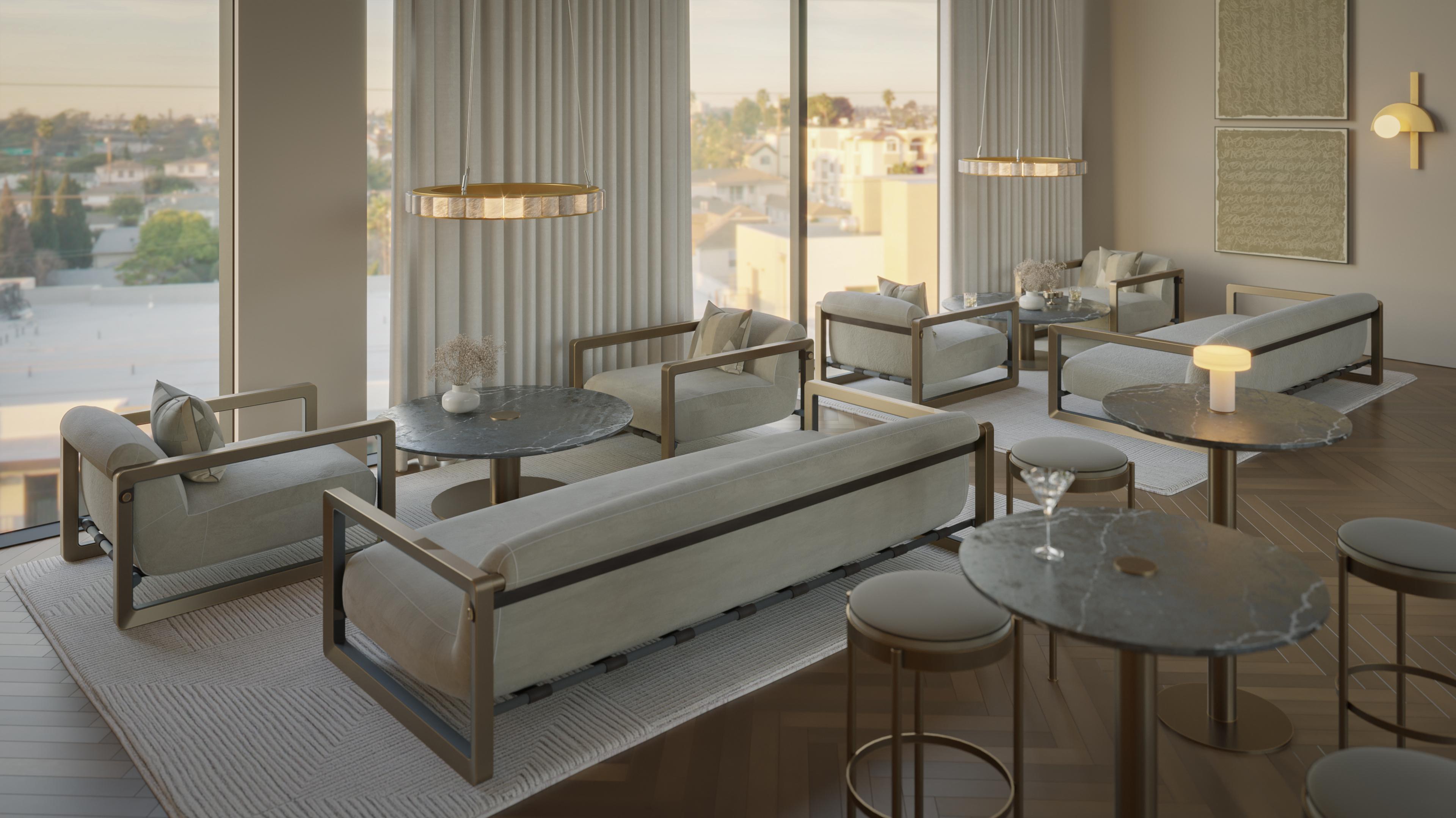 Der Dawn Lounge Table ist die perfekte Kombination aus Eleganz und Vielseitigkeit, die ihn zu einem herausragenden Element in jeder Umgebung macht. Mit seiner üppigen Marmorplatte wertet dieser Tisch die Ästhetik Ihres Raumes sofort auf und verleiht