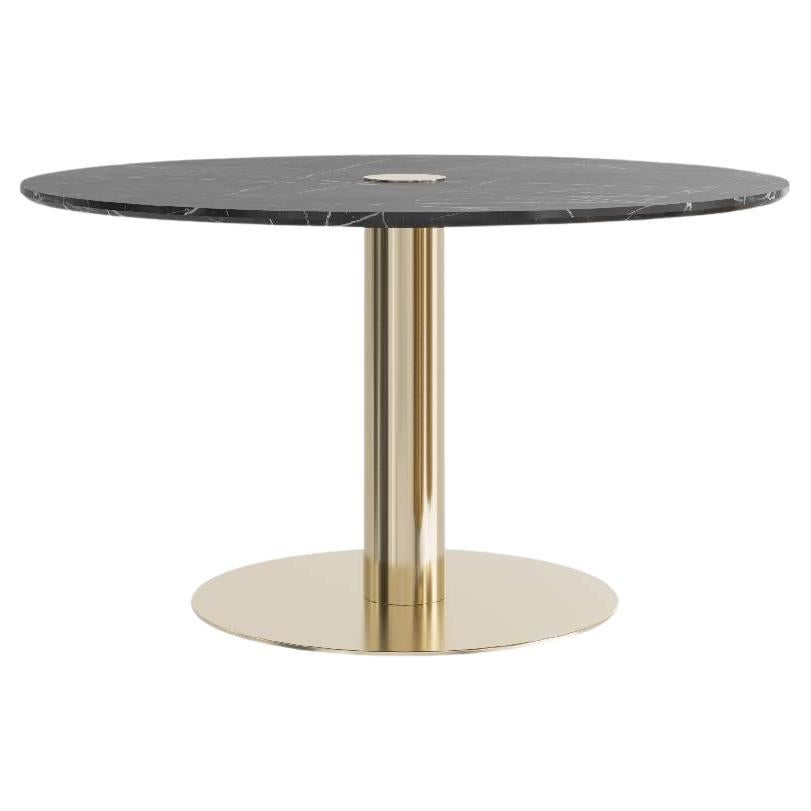 Marble Outdoor Lounge Table with Metallic Structure For Sale