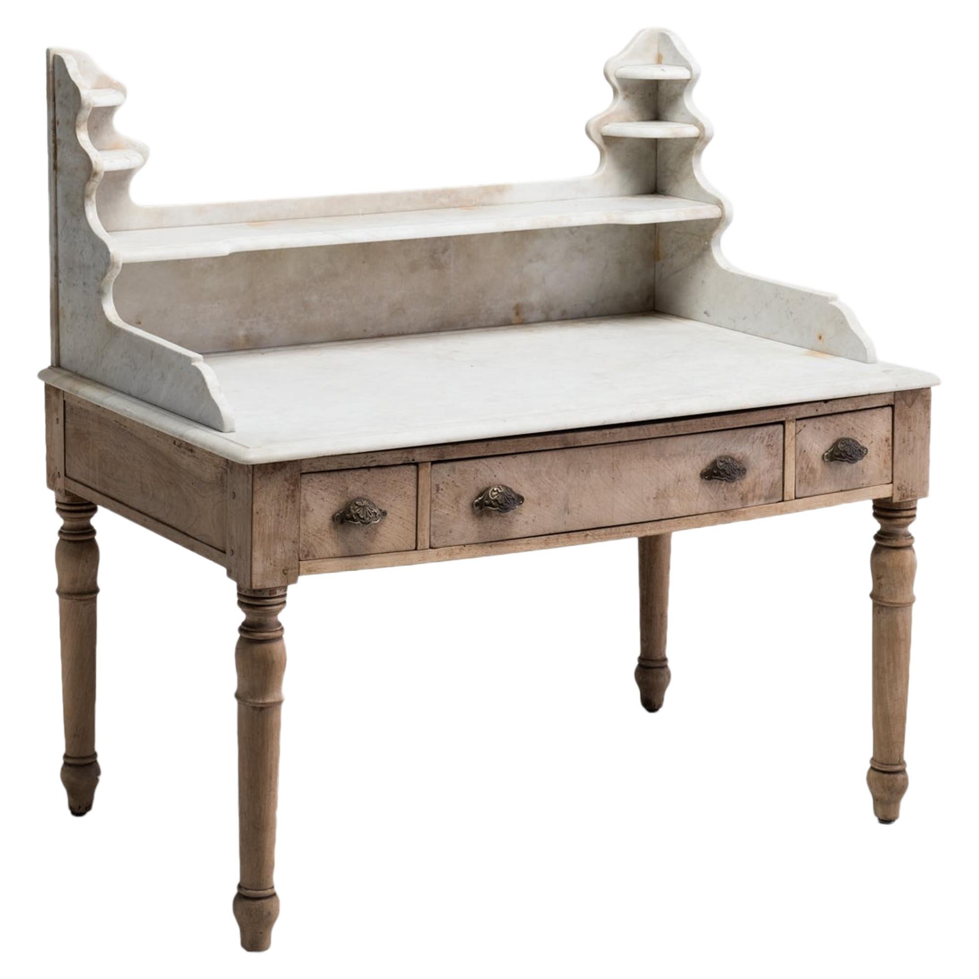 Marble Pastry Table, France, circa 1880
