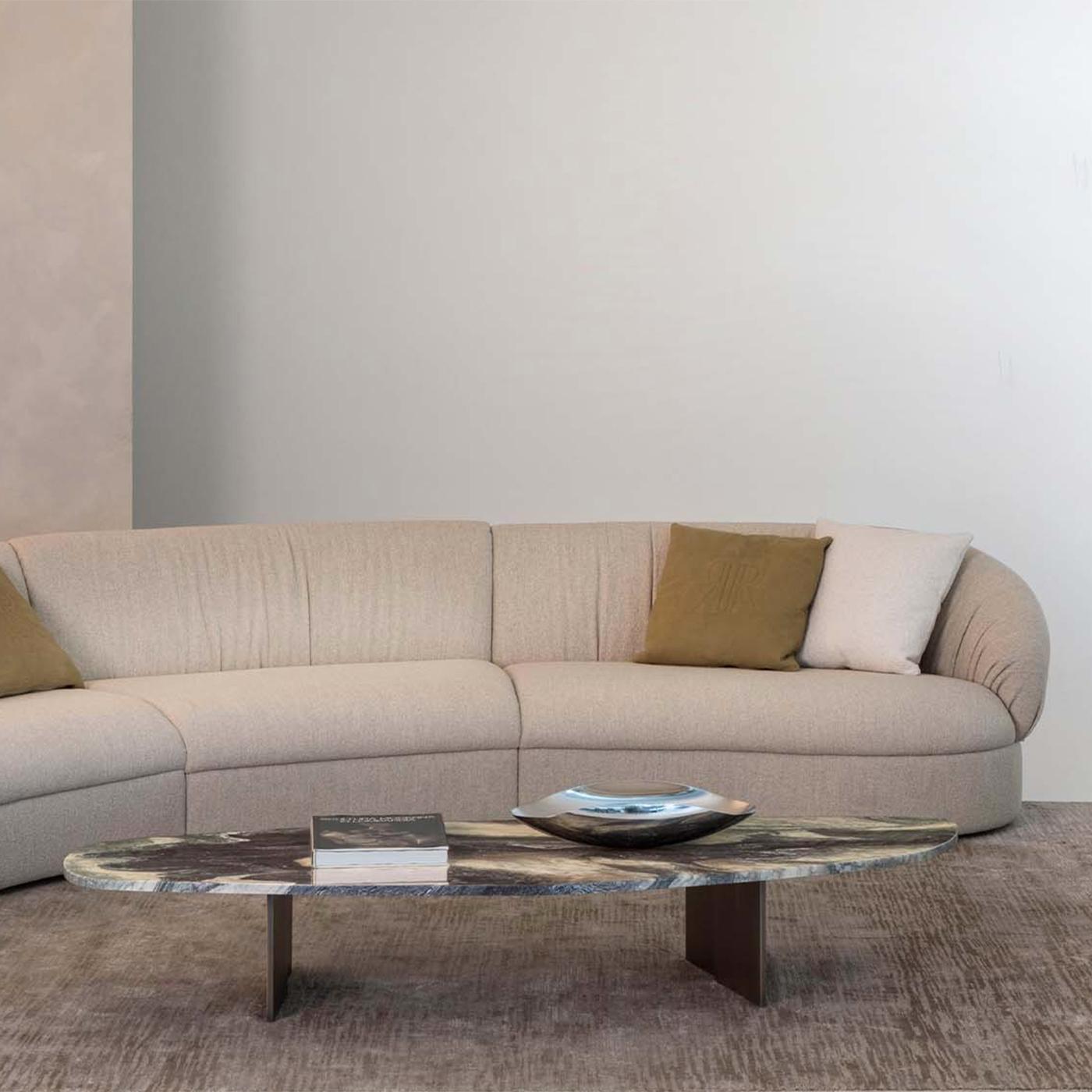 Laiton Marble Pebble Large Coffee Table en vente