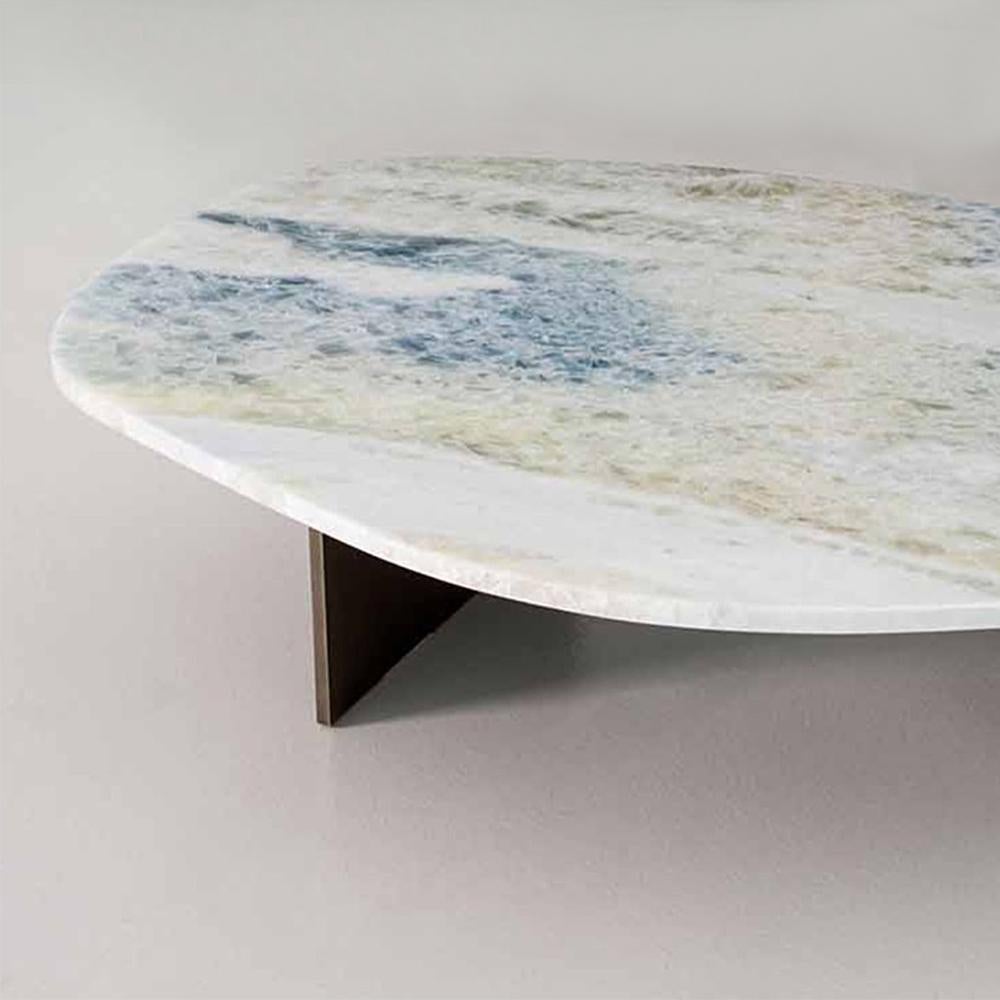 Effet bronze Table basse moyenne Marble Pebble en vente