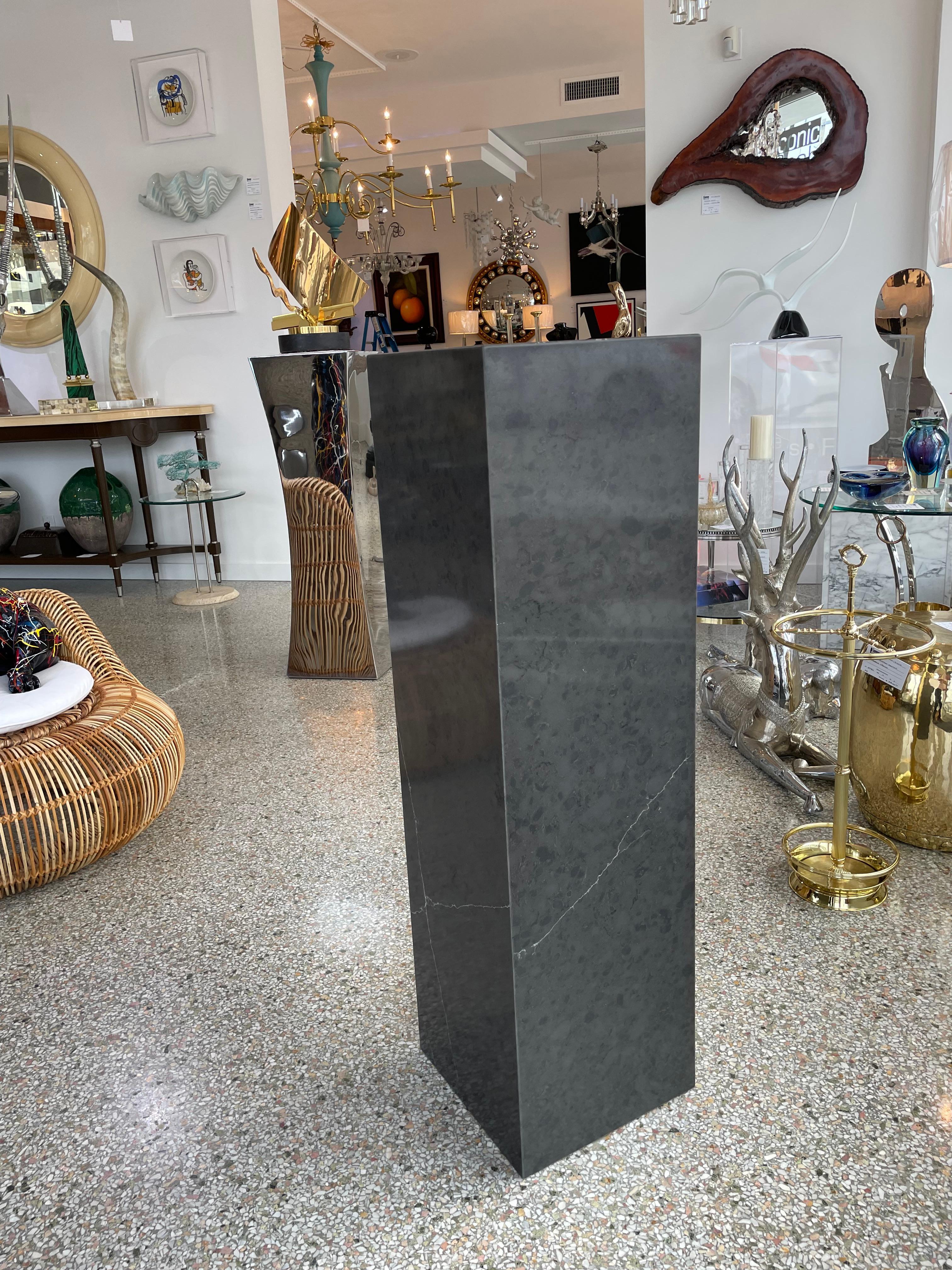 Hand-Crafted Marble Pedestal by I.S.G. For Sale