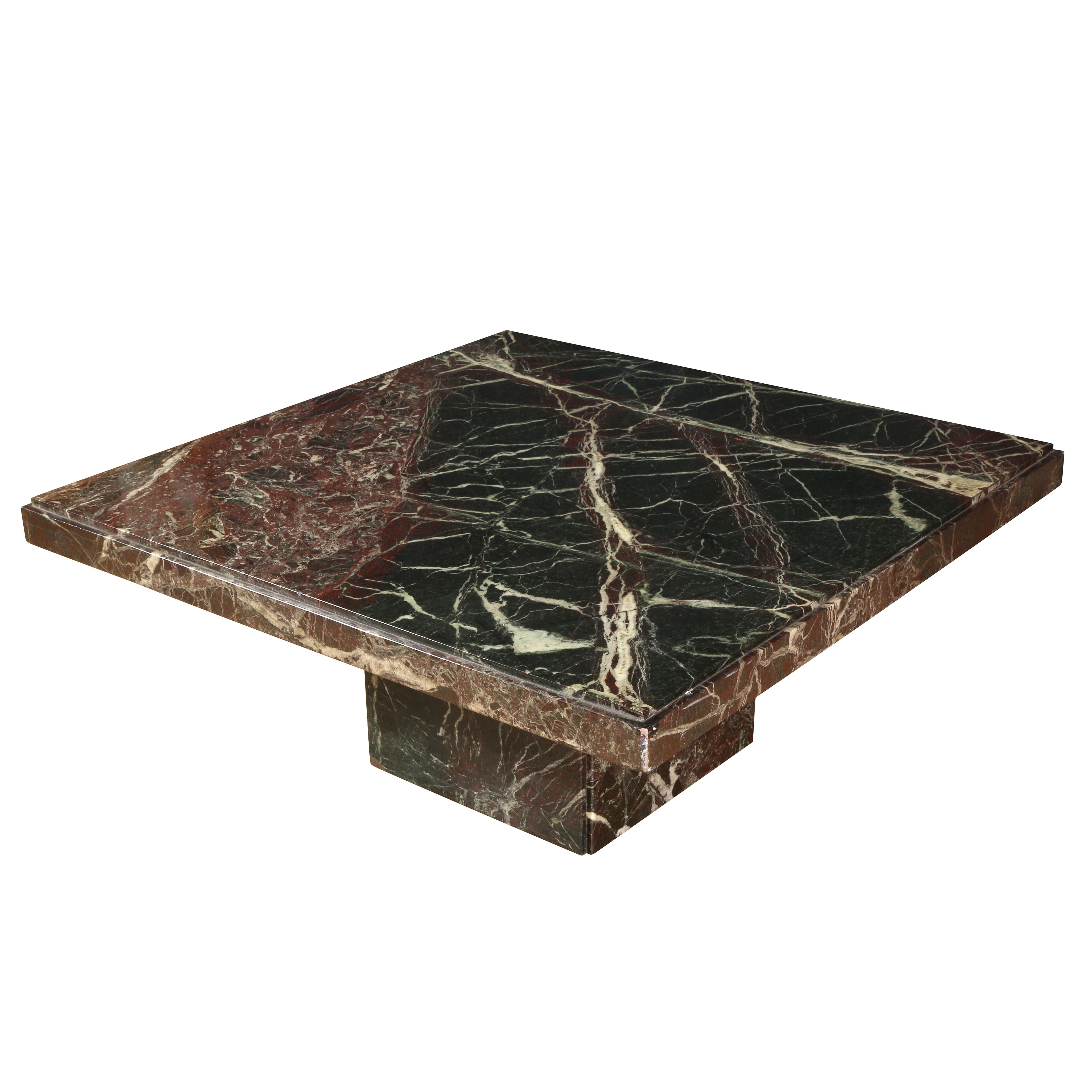Marble Pedestal Coffee Table In Good Condition In New York, NY