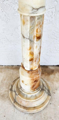 Marble Pedestal Display Stand Midcentury Neoclassical
