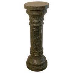 Antique Marble Pedestal in Green Marble