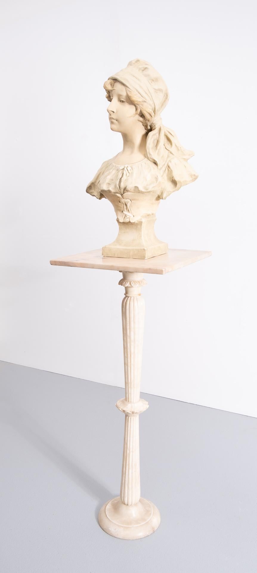 Marble Pedestal, Italian, 1960s 1