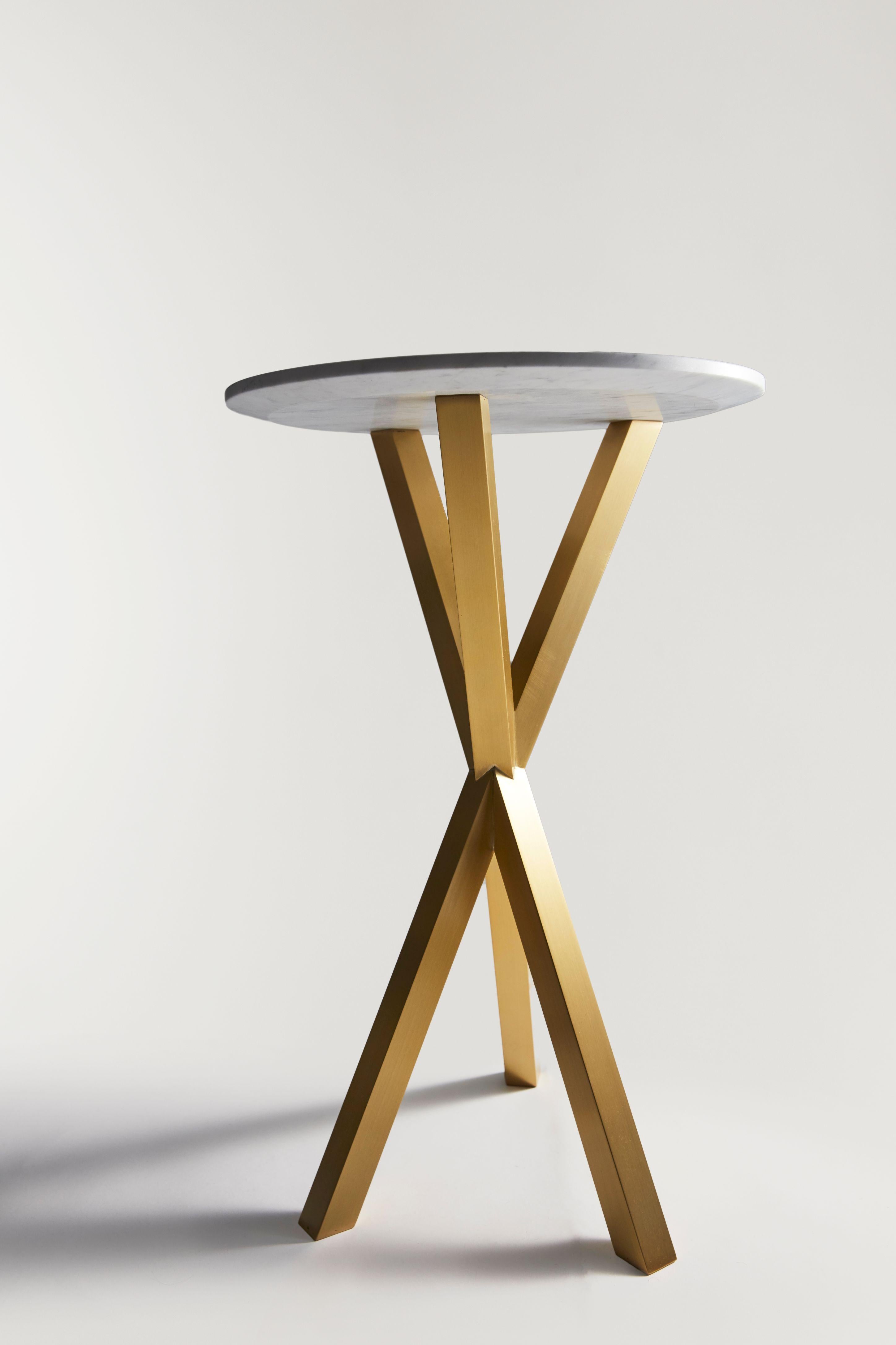 Modern Marble Phasme Side Table by Mydriaz For Sale