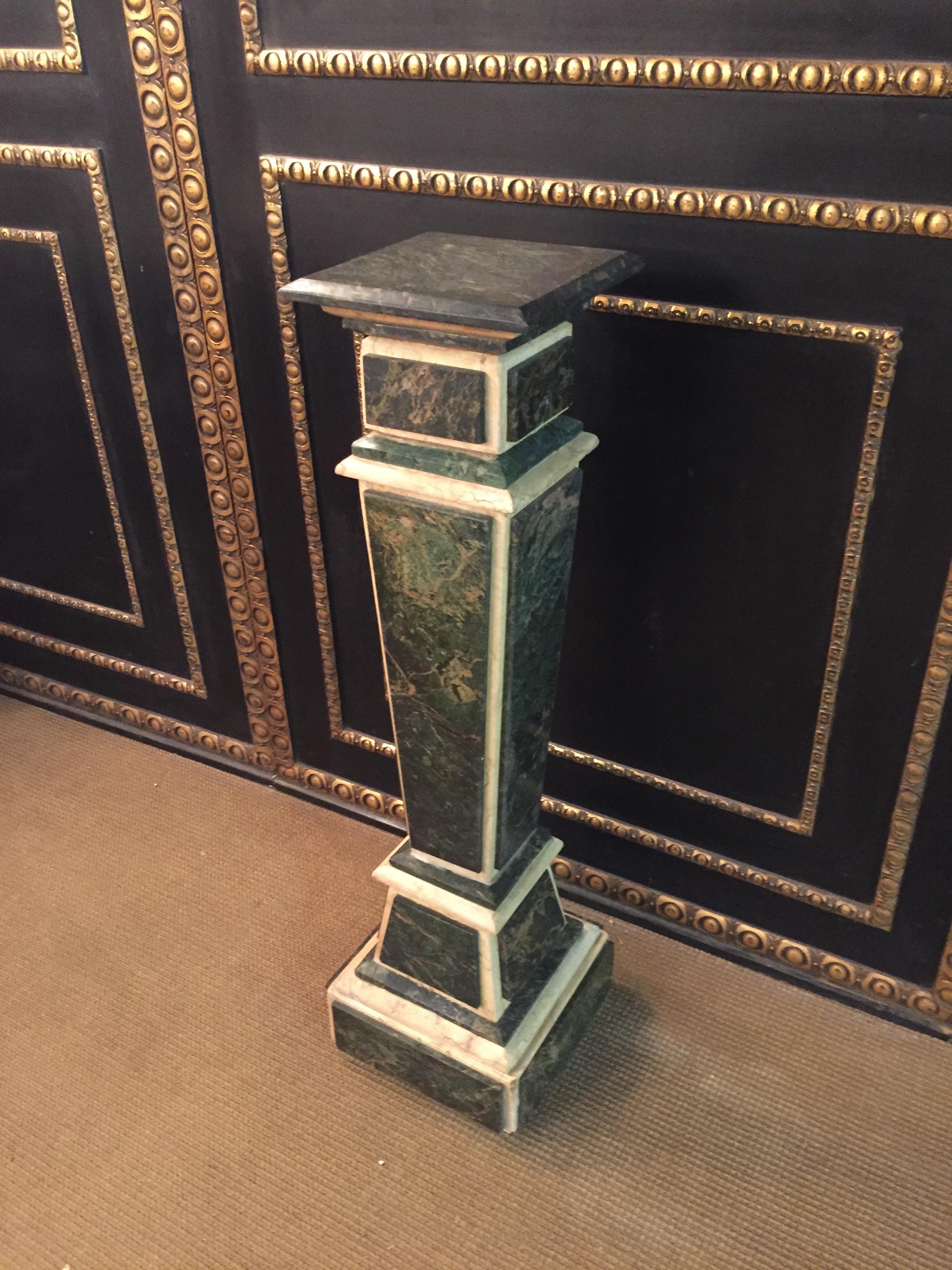 German Marble Pillar Column in Louis Seize XV Style