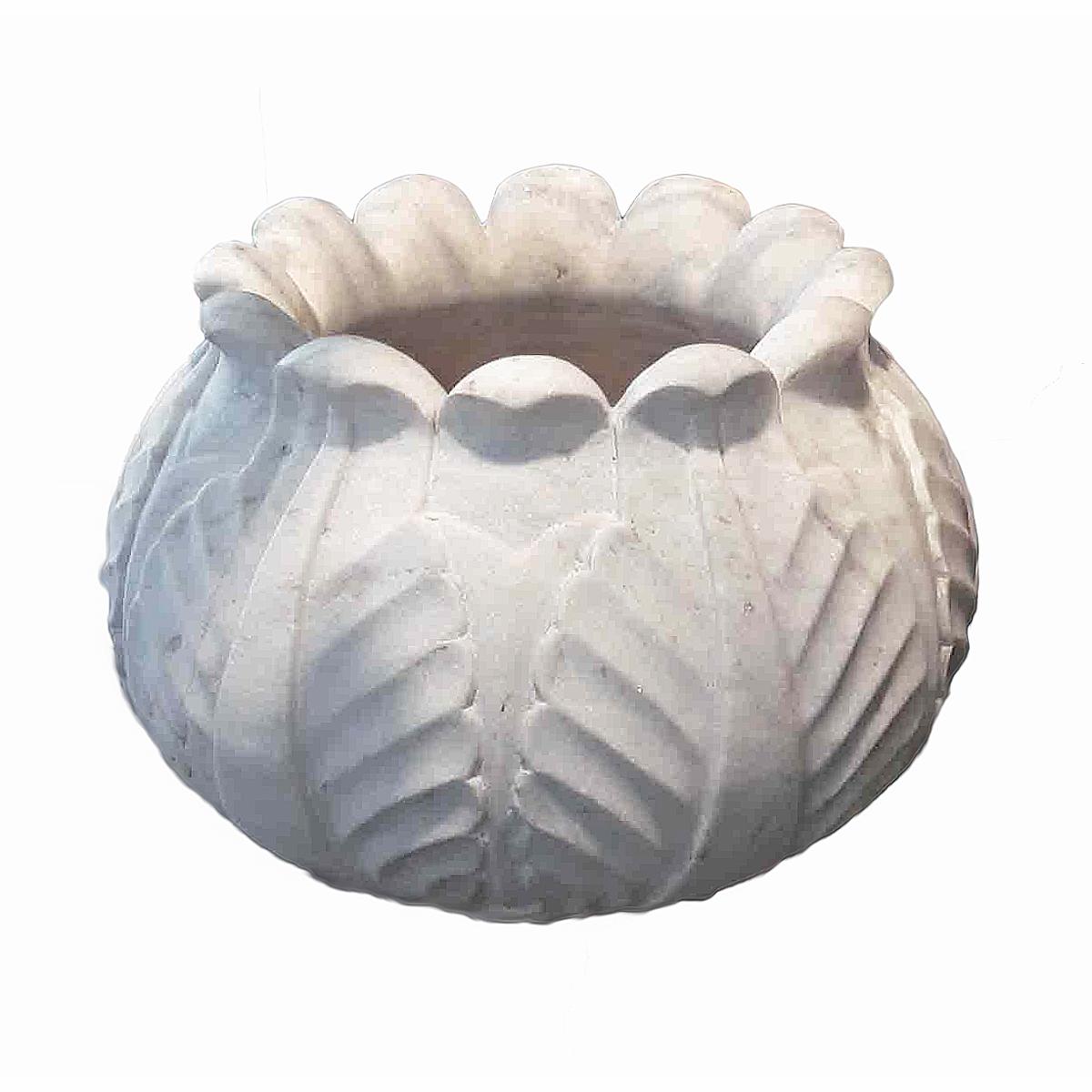 Anglo-Indian Marble Planter / Jardinière / Cachepot from India, Late 20th Century