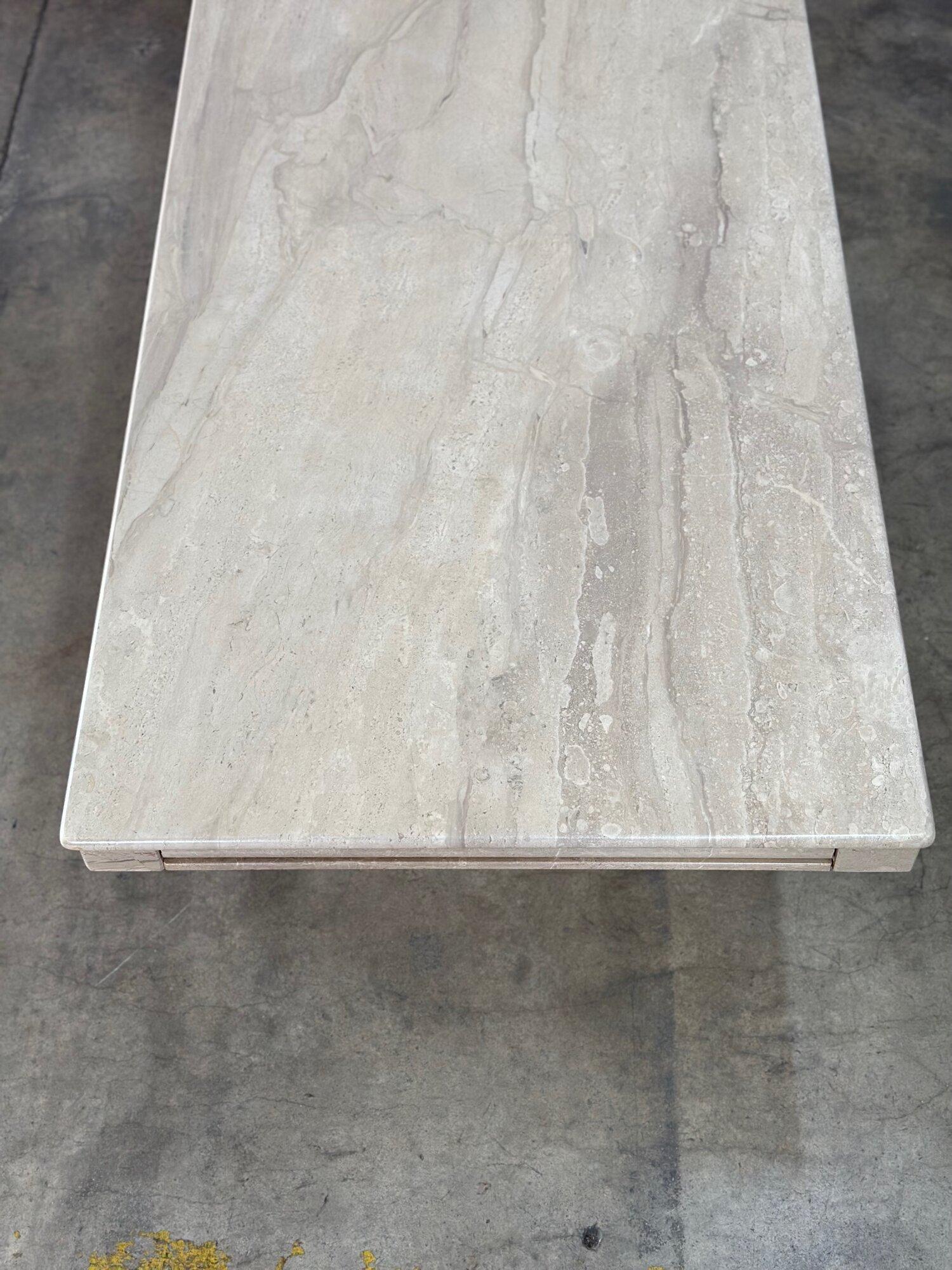 Marble plinth base coffee table 5