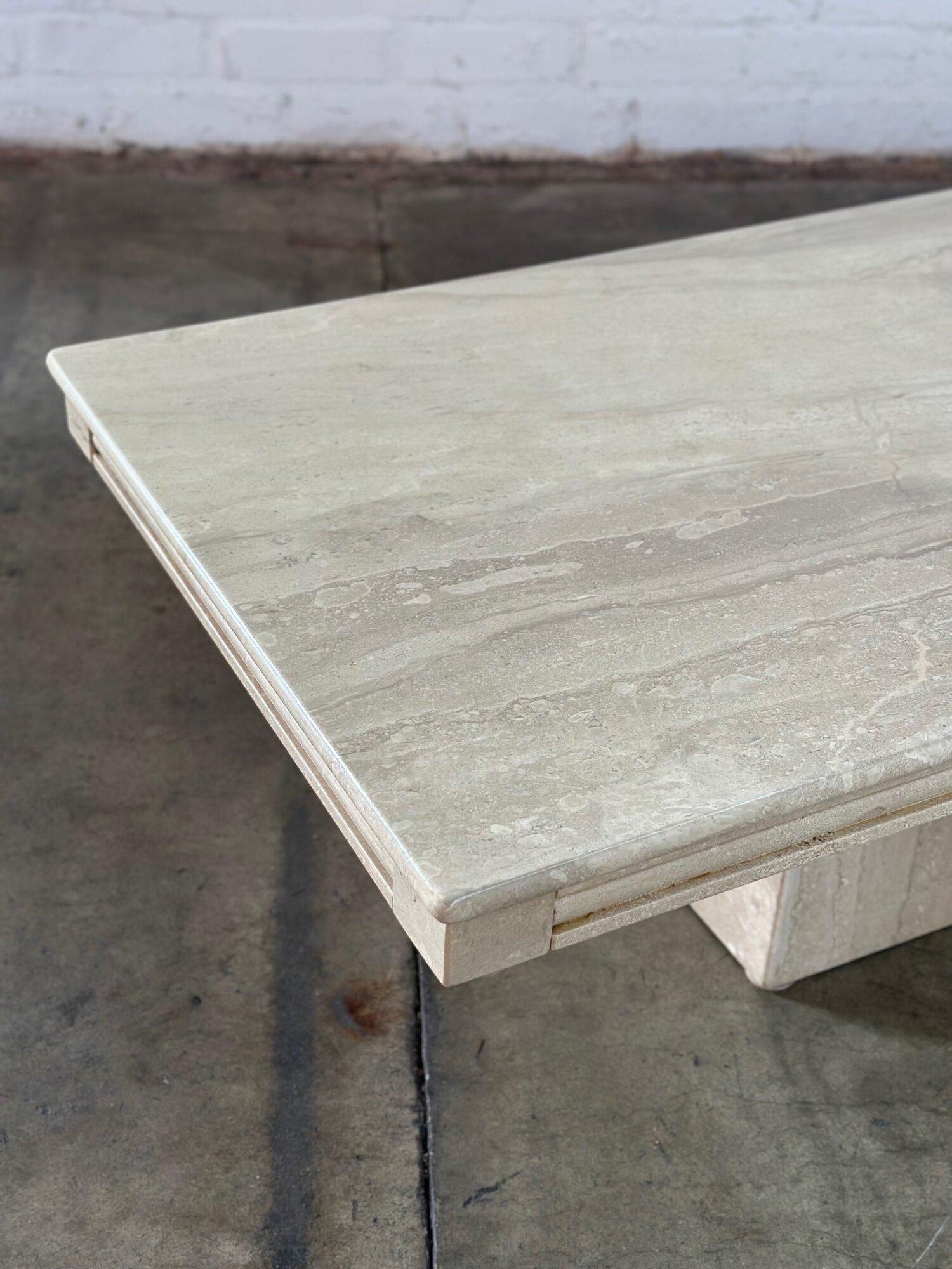 Marble plinth base coffee table 6