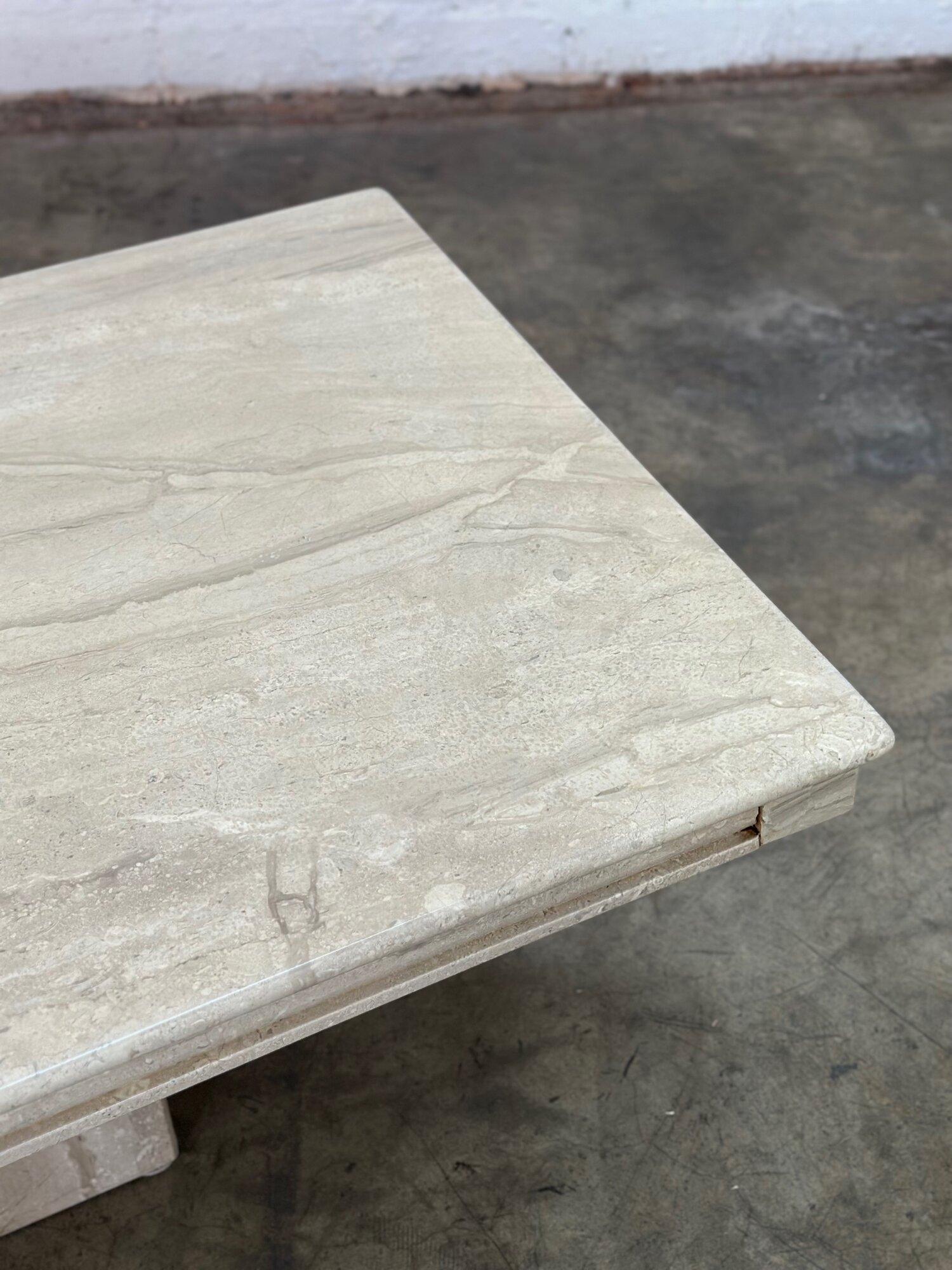 Marble plinth base coffee table 7