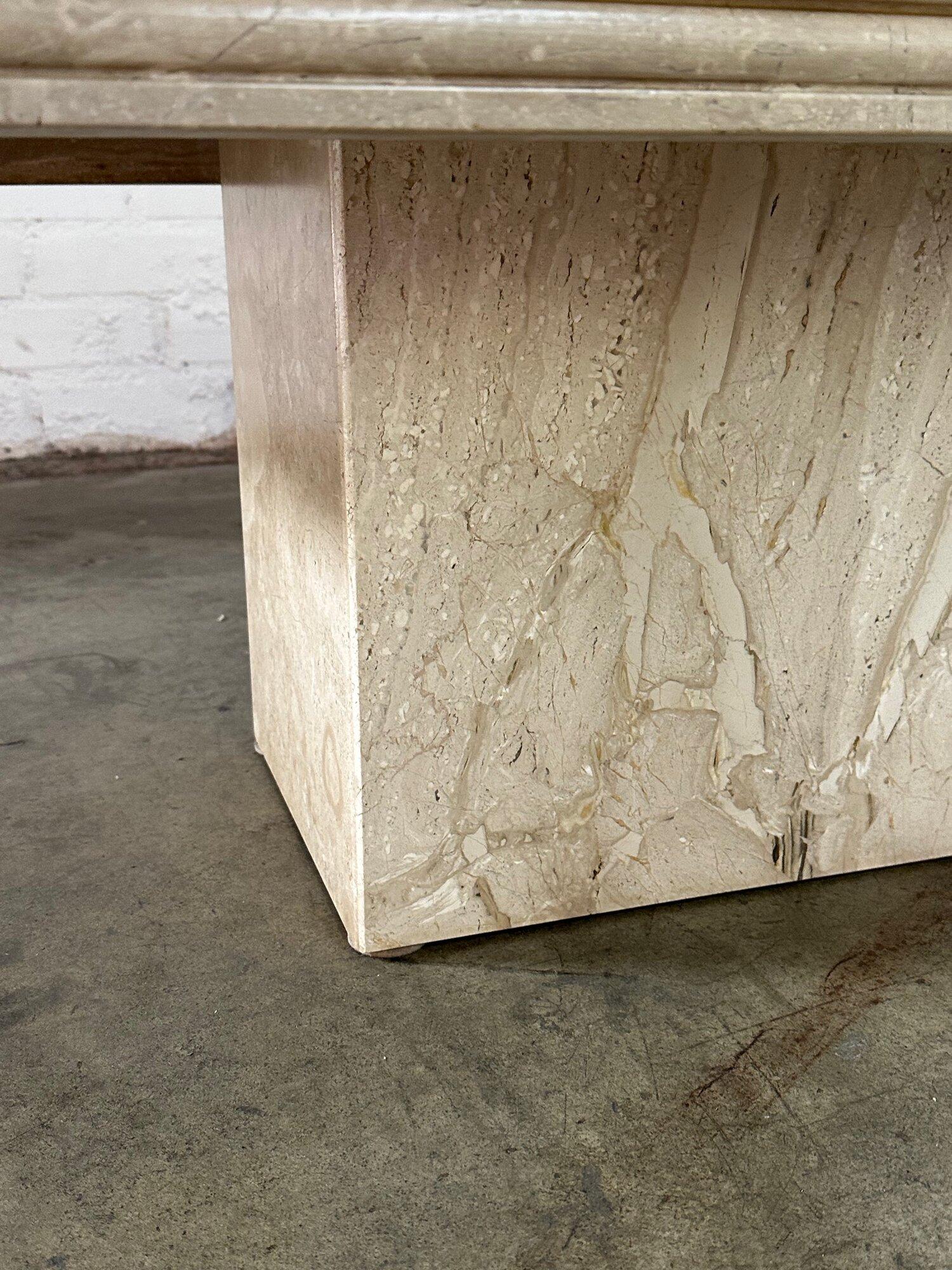 Marble plinth base coffee table 8