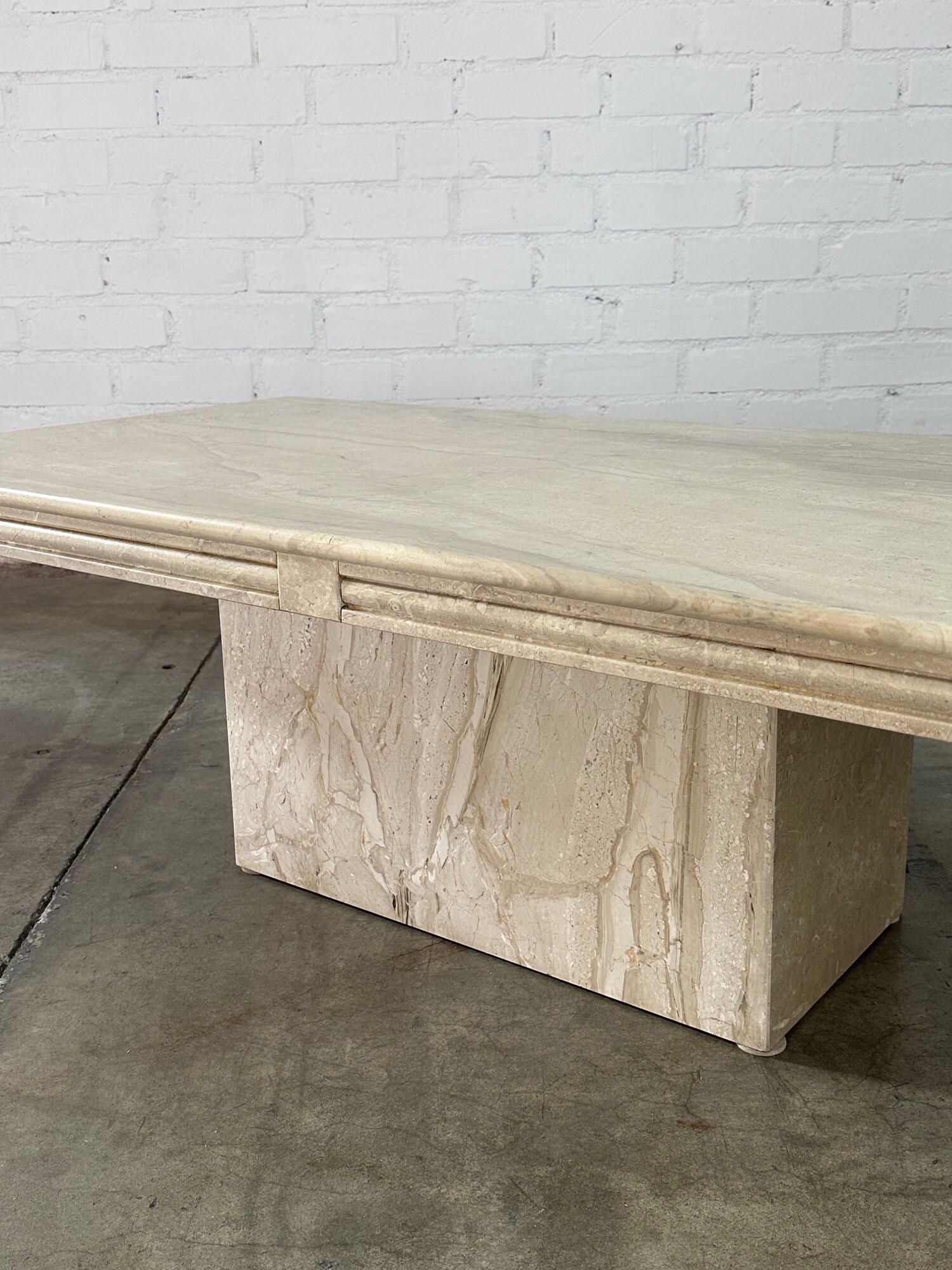 Marble plinth base coffee table 9