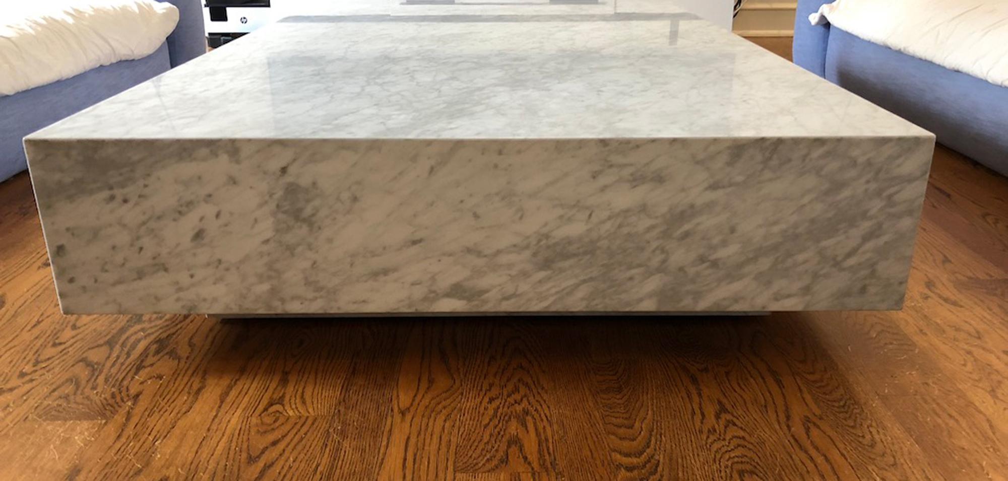 plinth marble coffee table