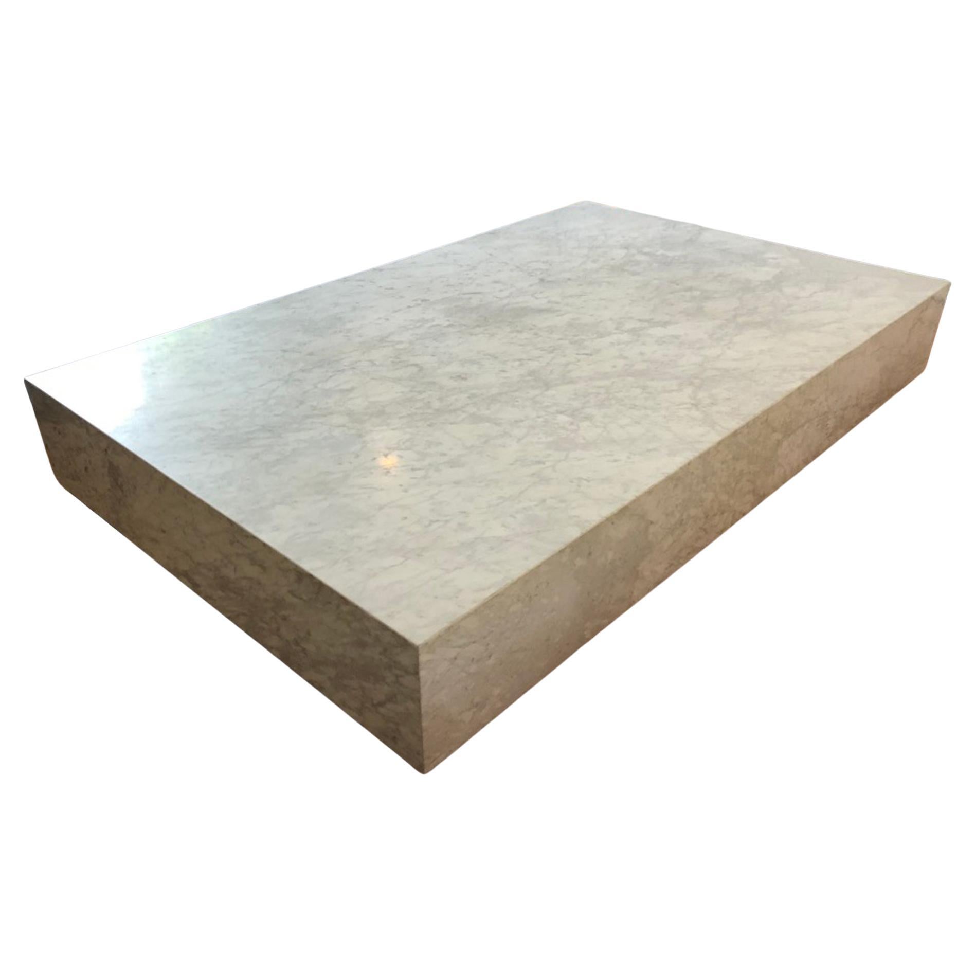 Marble Plinth Coffee Table For Sale