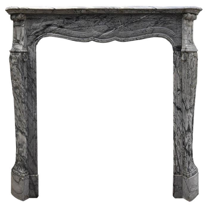 Marble Pompadour Fireplace 19th Century For Sale