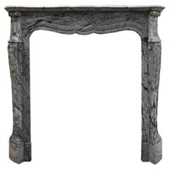 Antique Marble Pompadour Fireplace 19th Century