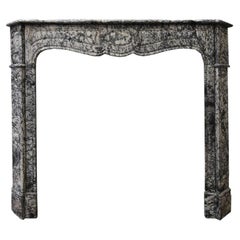 Marble Pompadour Fireplace Mantel 19th Century