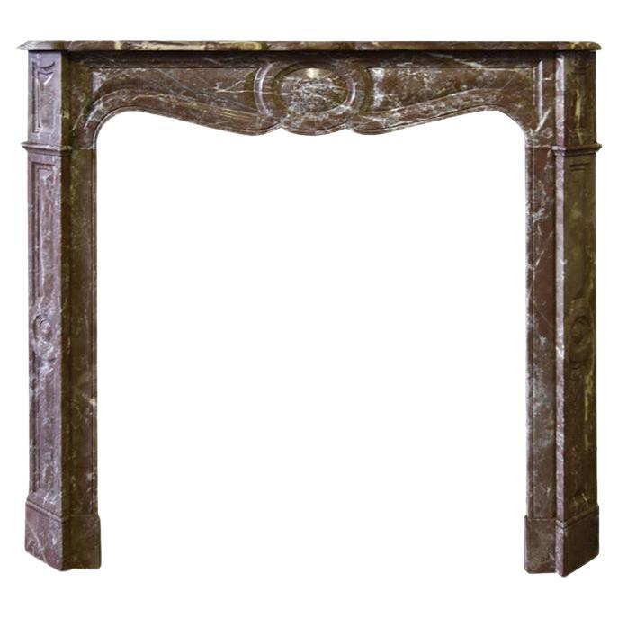 Marble Pompadour fireplace mantel 19th Century