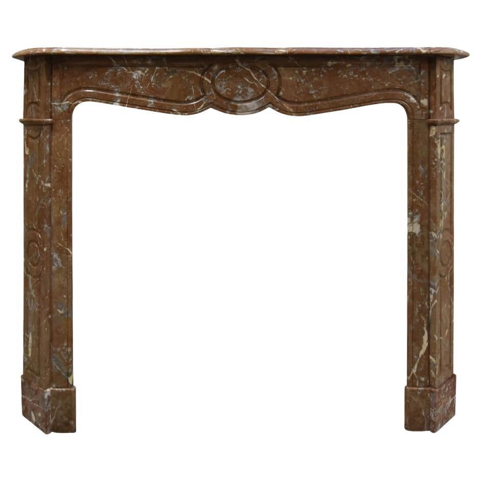 Marble Pompadour fireplace mantel 19th Century