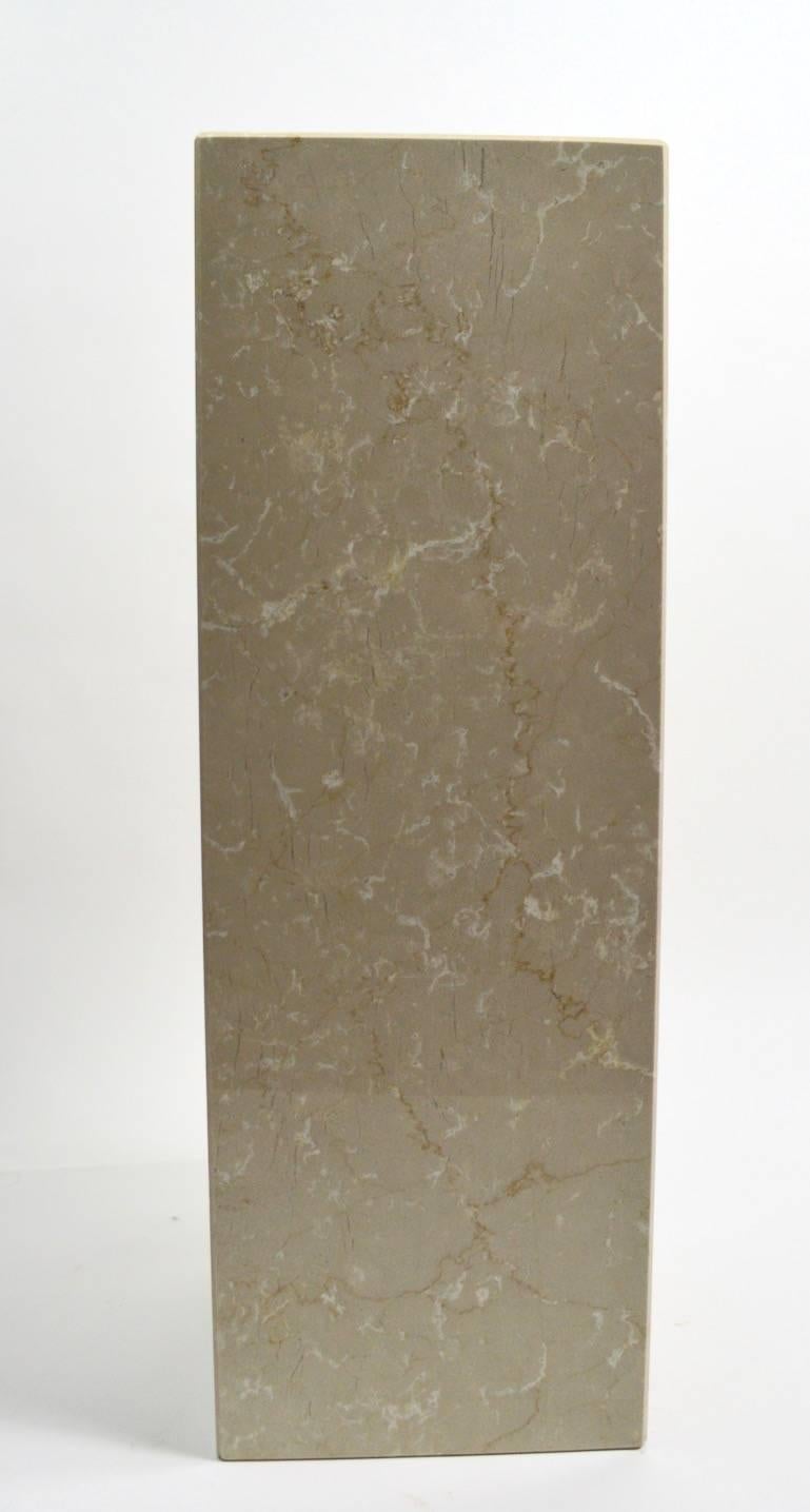 Marble Postmodern Pedestal 'Tall' In Excellent Condition In New York, NY
