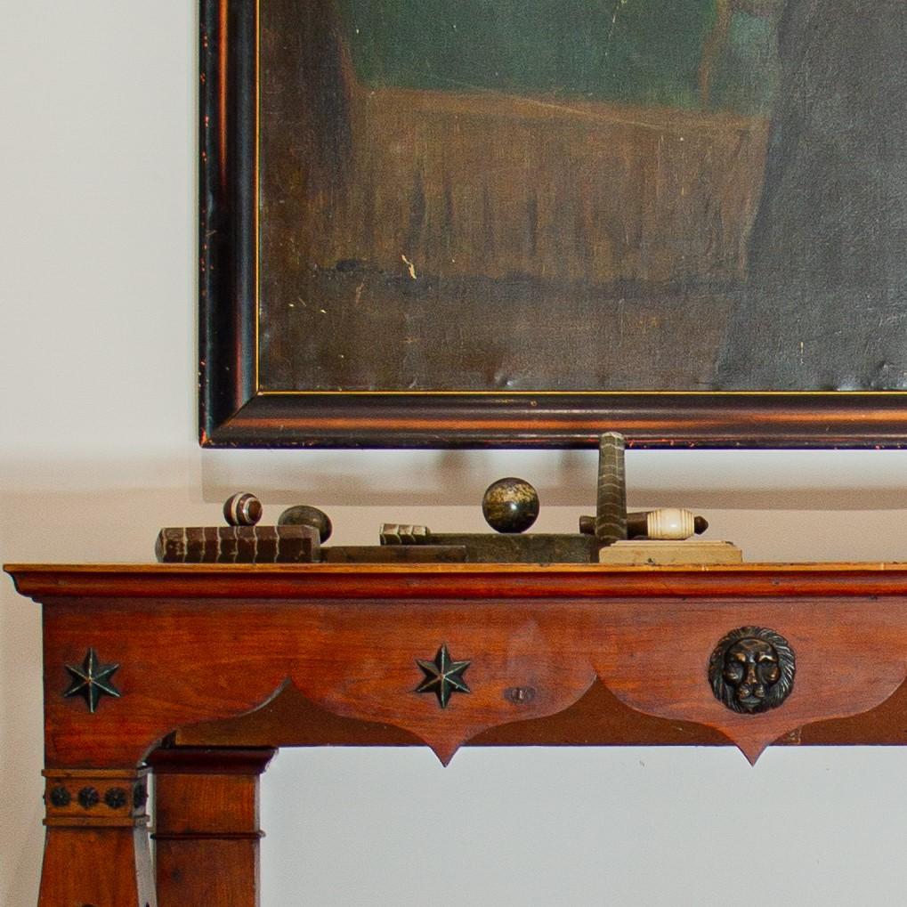 19th Century Marble Press with a Fossil Handle, circa 1850