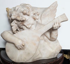 Marble Putto Playing a Mandolin