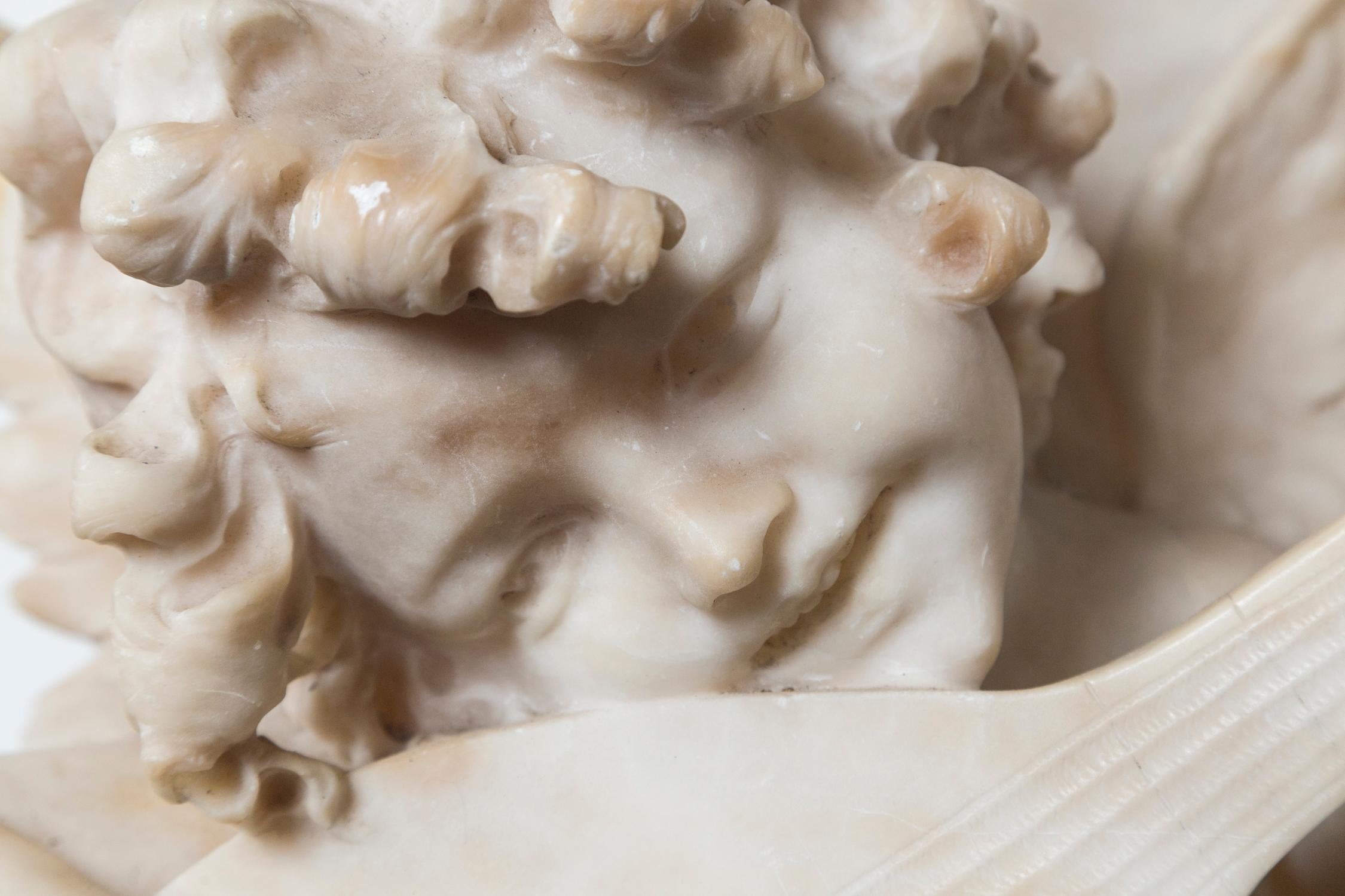 Marble Putto Playing a Mandolin For Sale 1