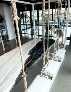 Marble Rectangle 8-Seater Swing Table