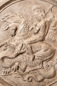 Marble relief of St. George