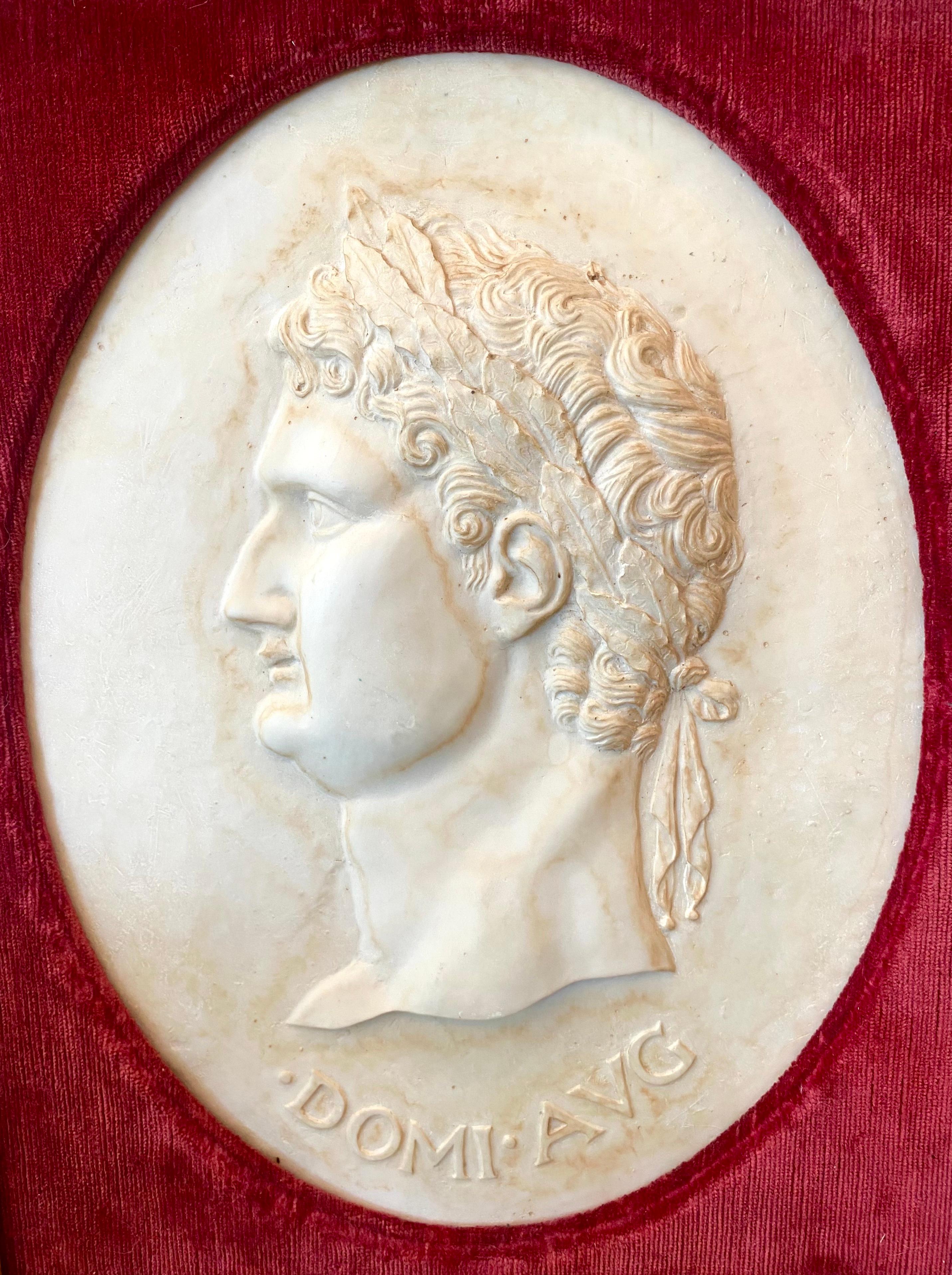 Marble Relief Portraits of 4 Caesars For Sale 11