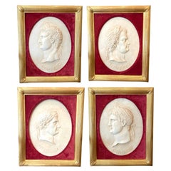 Marble Relief Portraits of 4 Caesars