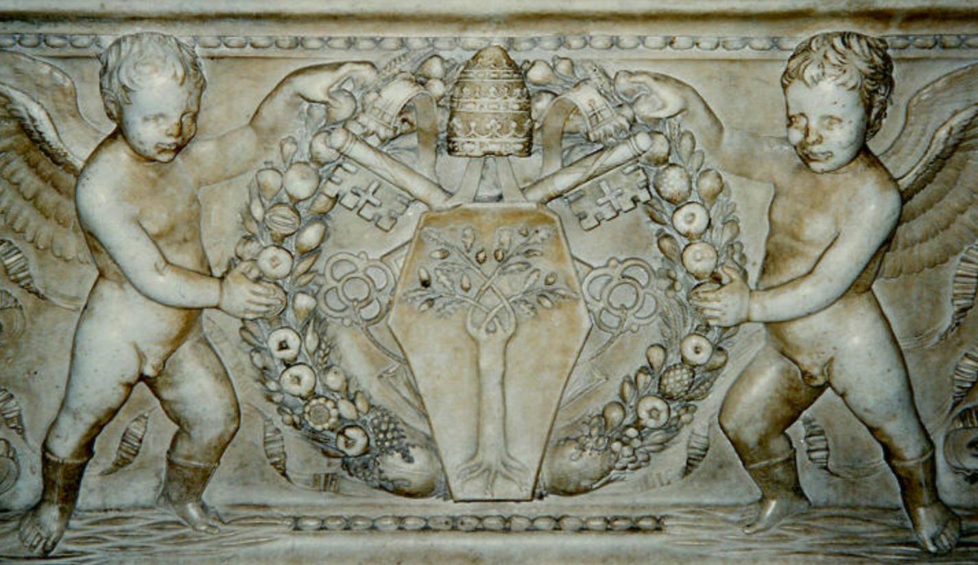 Carved Relief Representing the Coat of Arms of Sixtus IV Della Rovere, 15th century