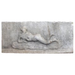Marble Relief with Reclining Nude