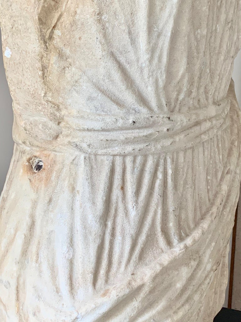 Marble Roman Antiquities Sculpture of the Goddess Fortuna, 2nd Century ...