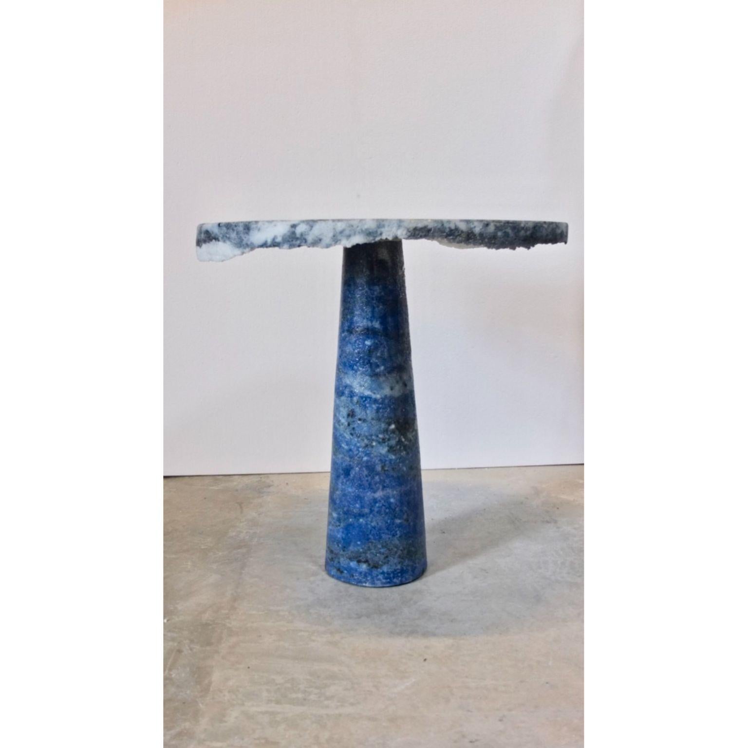 Marble salt side table by Roxane Lahidji
Material: Marbled salts
 A unique award winning technique developed by Roxane Lahidji
Dimensions: 50 x 50 x 50 cm
Unique 
Other dimensions available.

Award winner of Bolia Design Awards 2019 and FD100 and