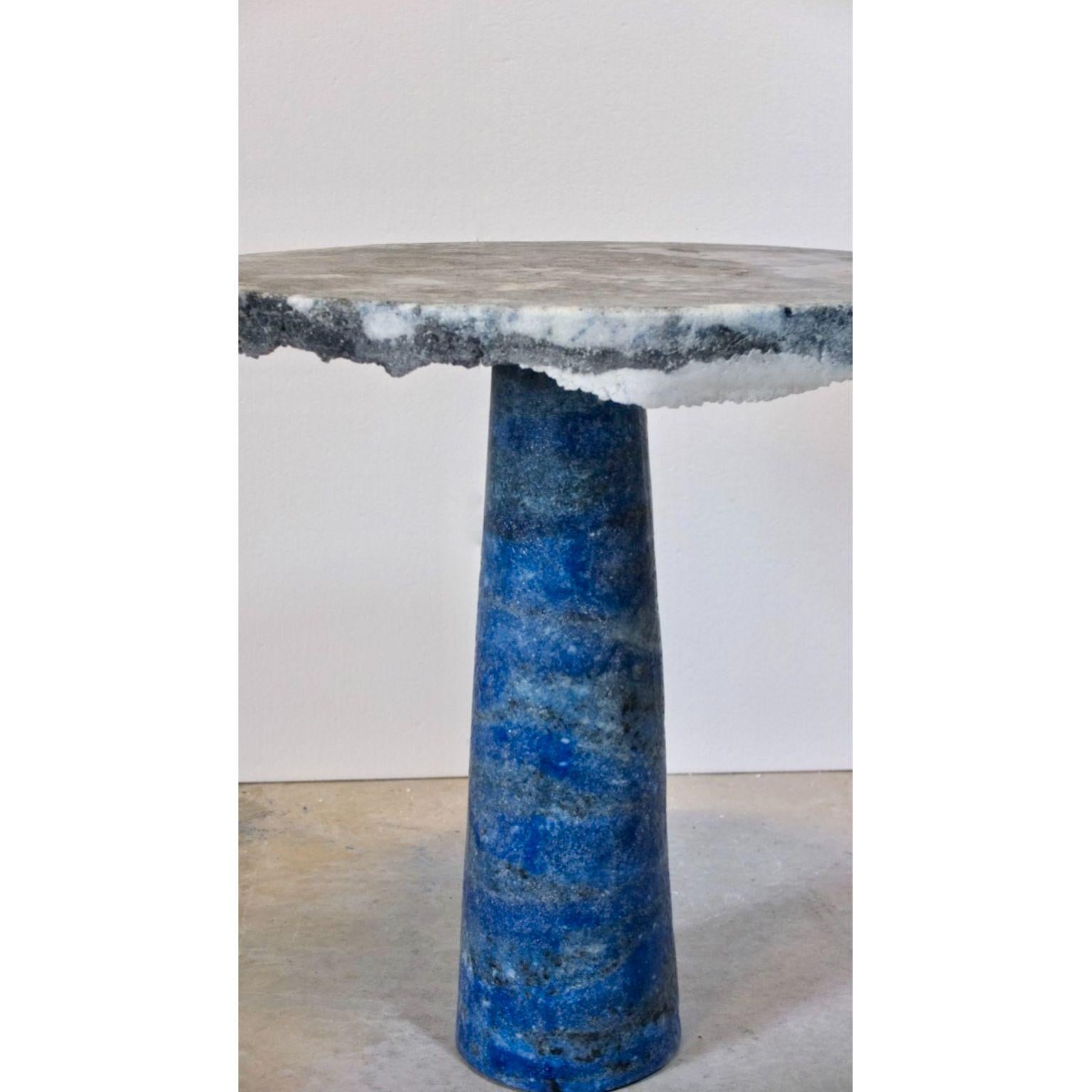 Modern Marble Salt Side Table by Roxane Lahidji