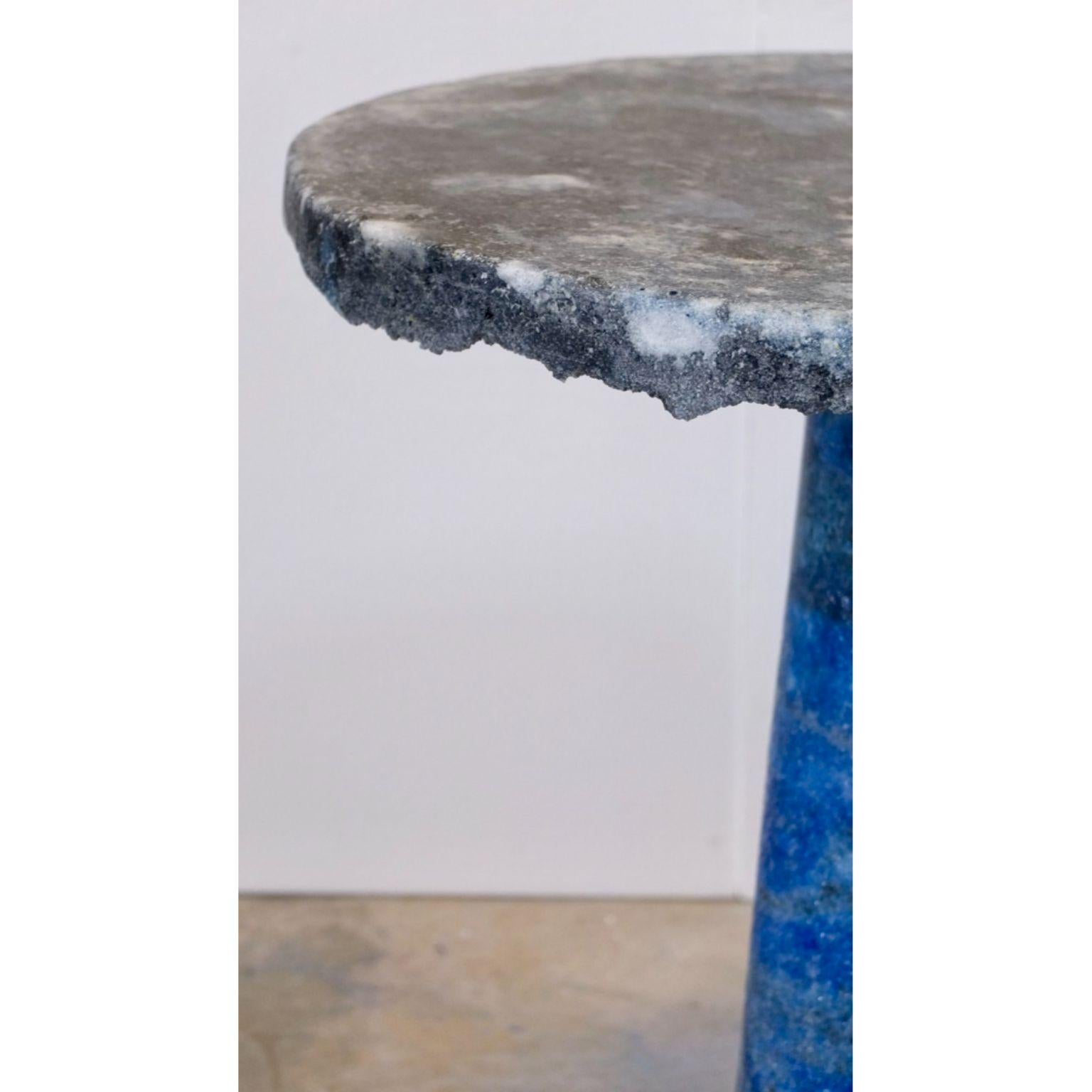 Contemporary Marble Salt Side Table by Roxane Lahidji For Sale