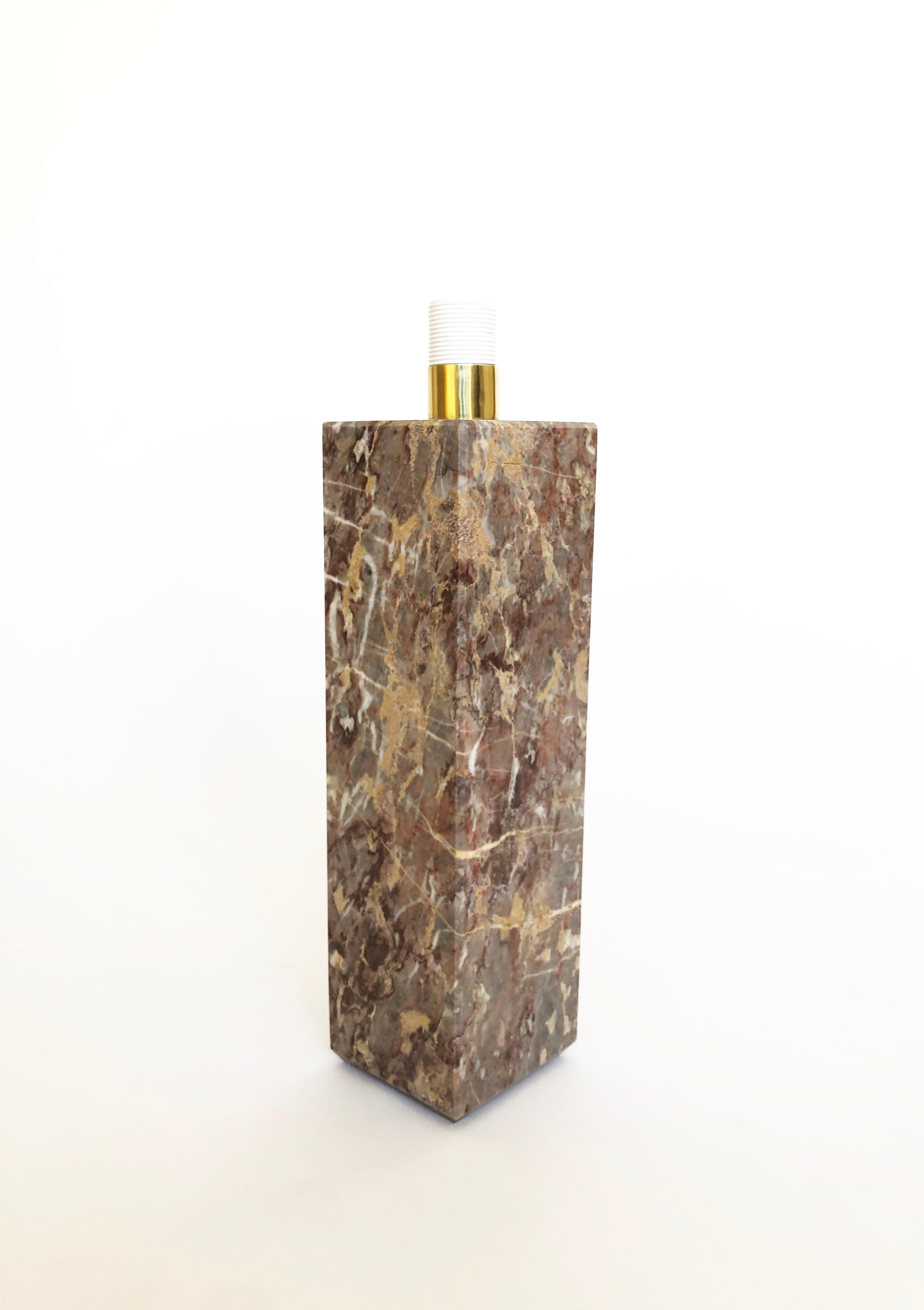 Modern Marble Sculpted Table Lamp by Brajak Vitberg For Sale