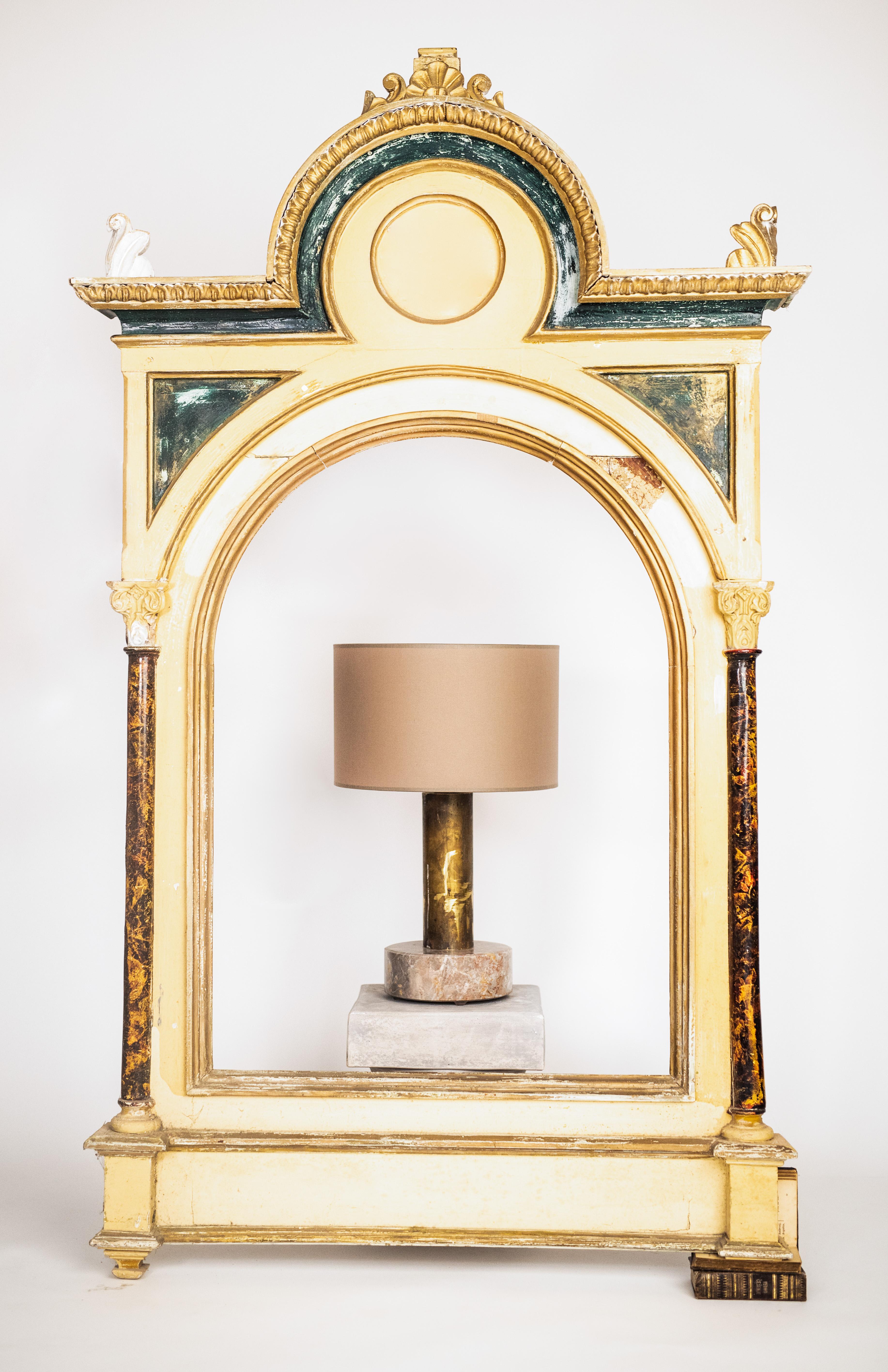 European Marble Sculpted Table Lamp by Brajak Vitberg For Sale