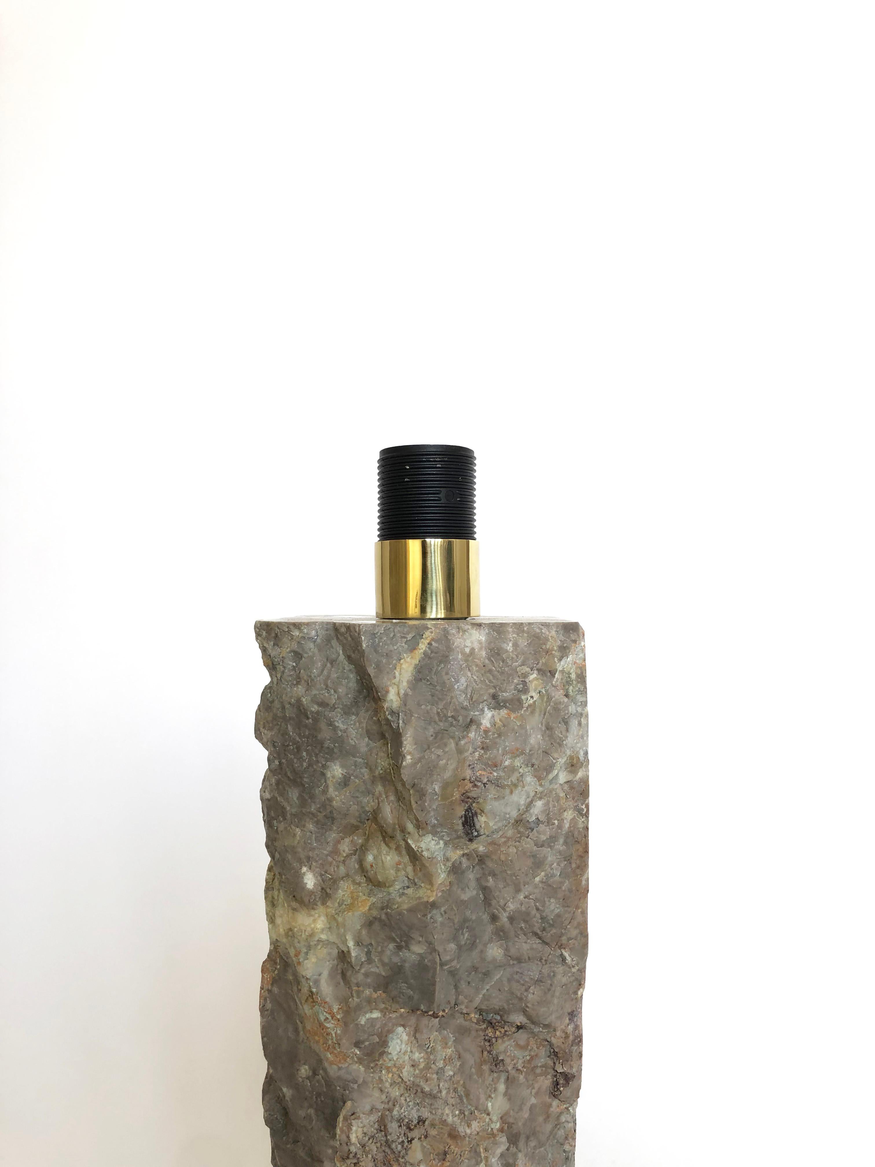 Contemporary Marble Sculpted Table Lamp by Brajak Vitberg For Sale